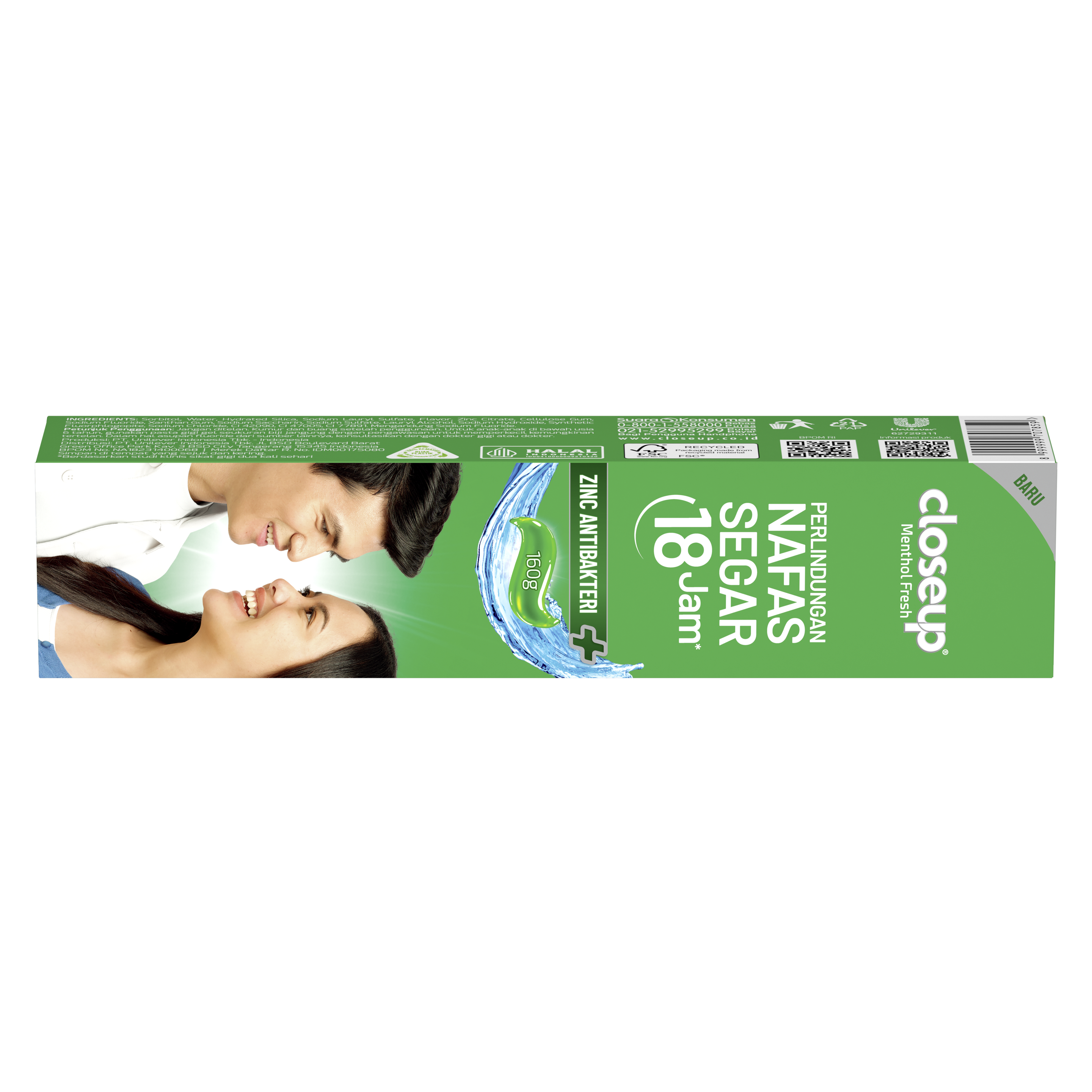 Closeup pasta gigi menthol fresh