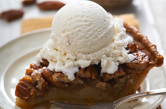 Pecan Bourbon Pie a la Mode