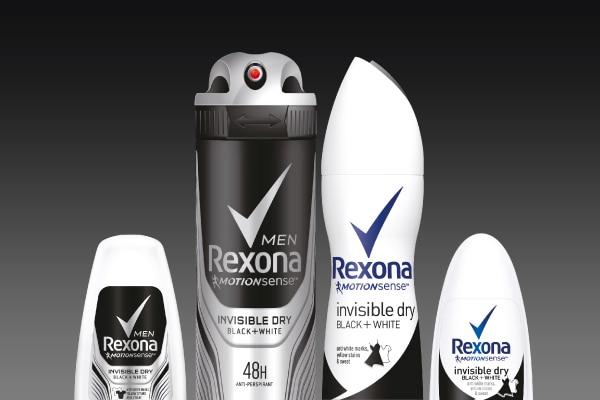Rexona Men and Women Invisible Black and White Antiperspirant Deodorant
