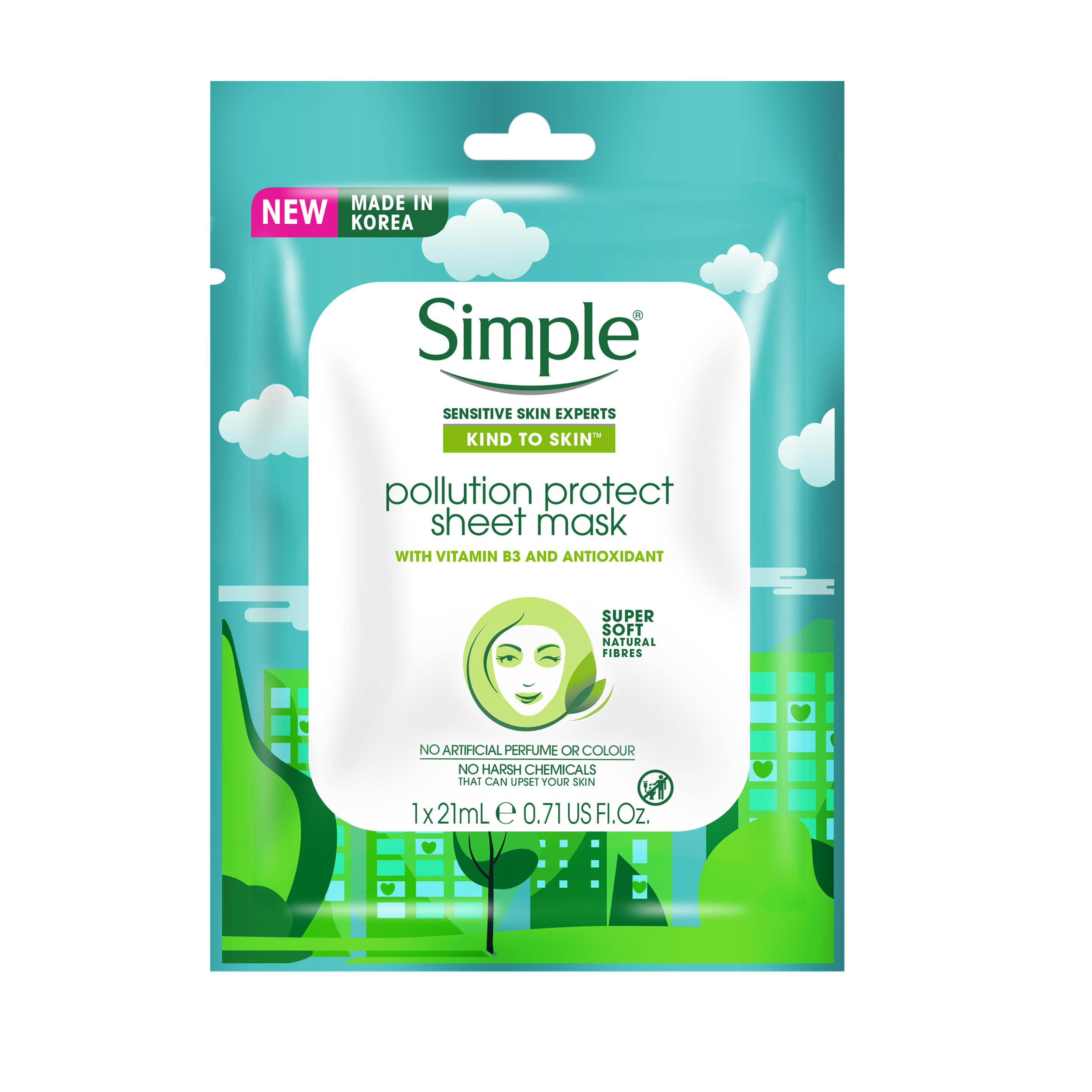 Simple Kind to Skin Pollution Protect Sheet Mask packshot