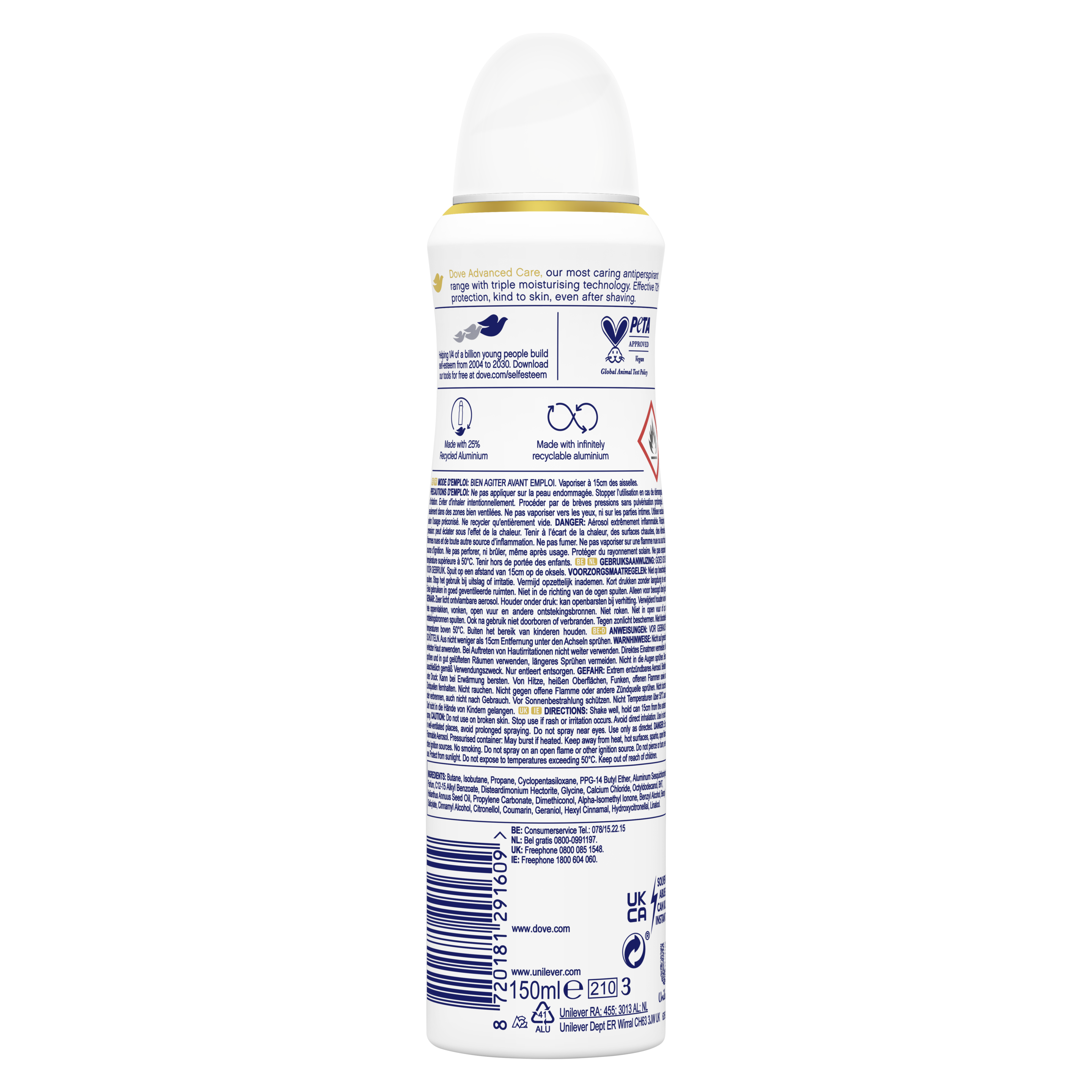 Invisible Dry Antiperspirant Deodorant Spray Dove Dove 6538