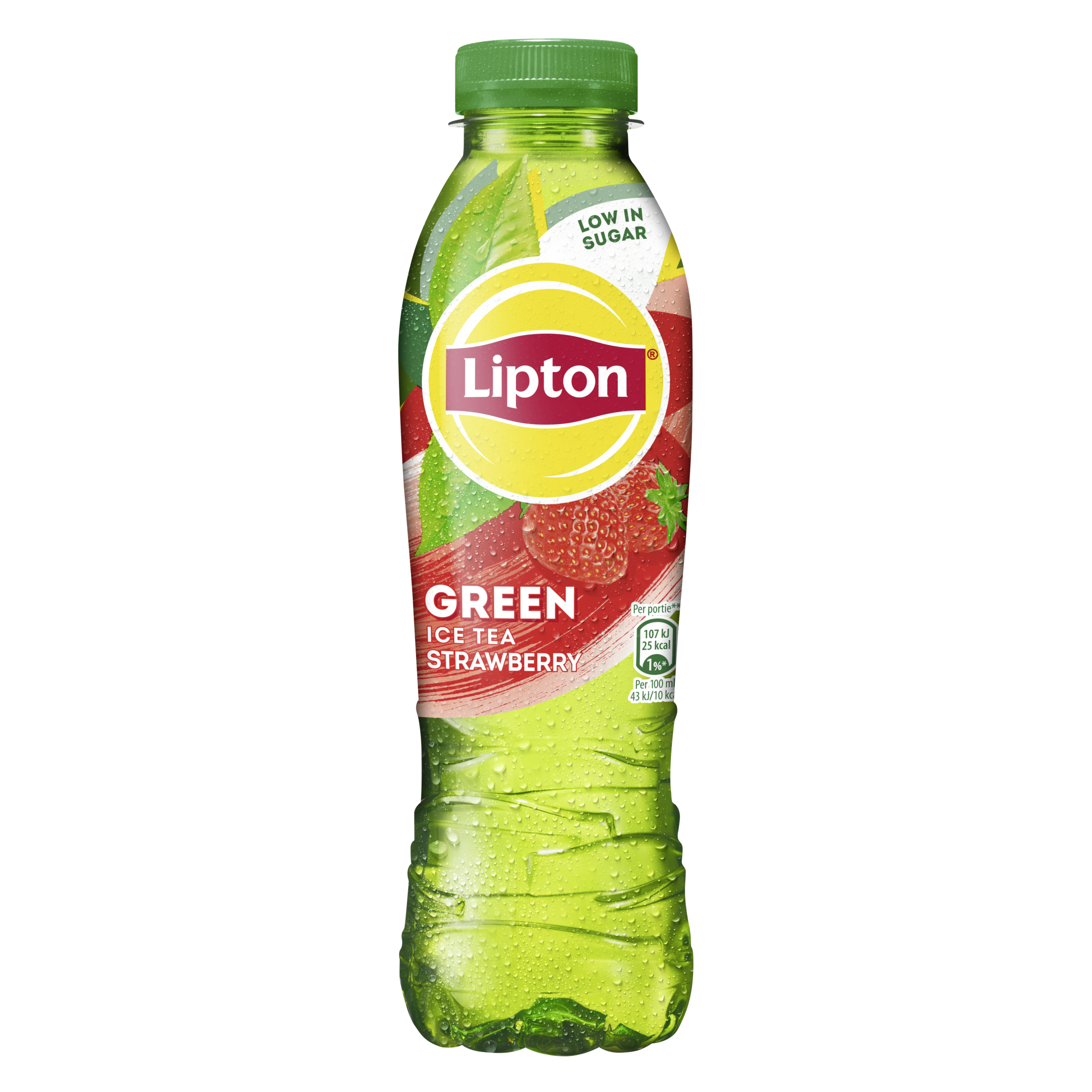Lipton Ice Tea Green Strawberry 500ml packshot
