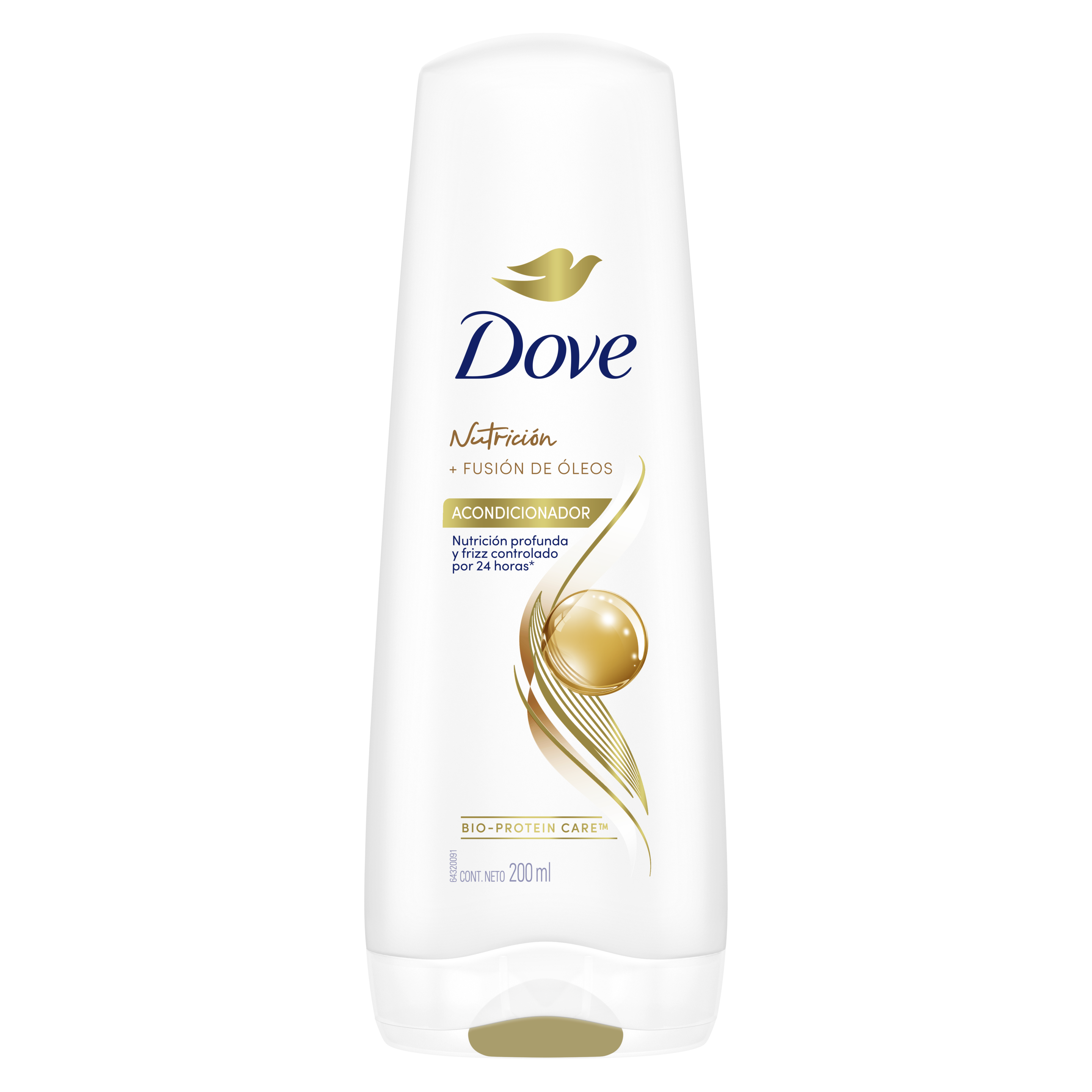 Frente de envase Dove acondicionador línea óleo nutrición 200ml