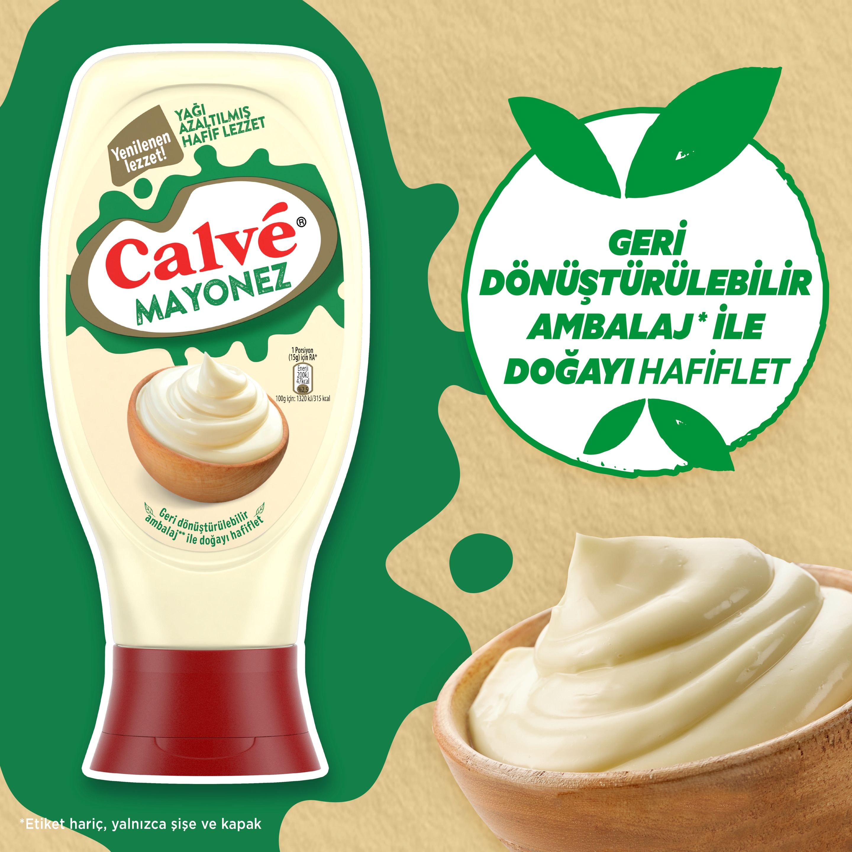 Calve Yağı Azaltılmış Mayonez