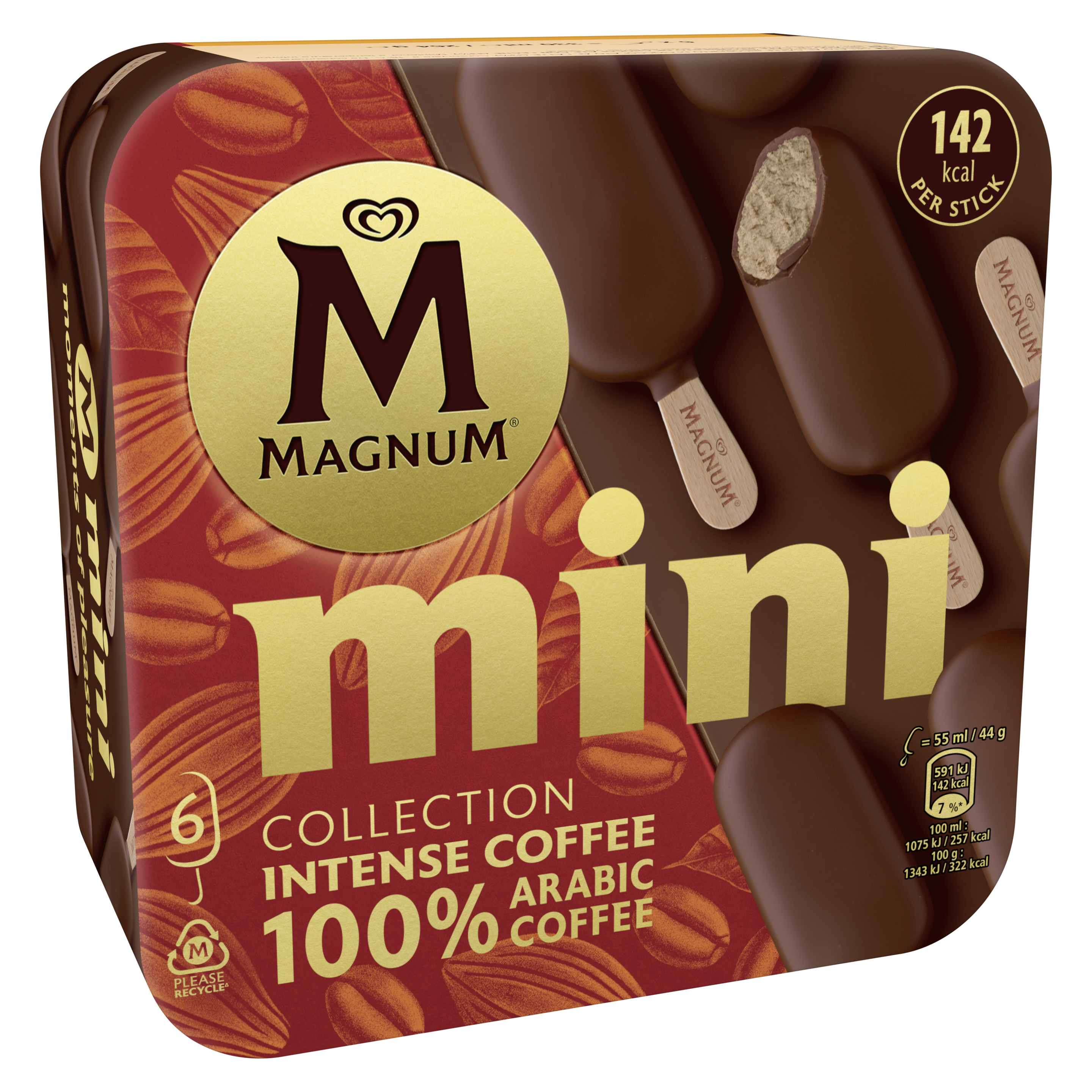 Magnum Mini Helado  Intense Coffee  55ml x7