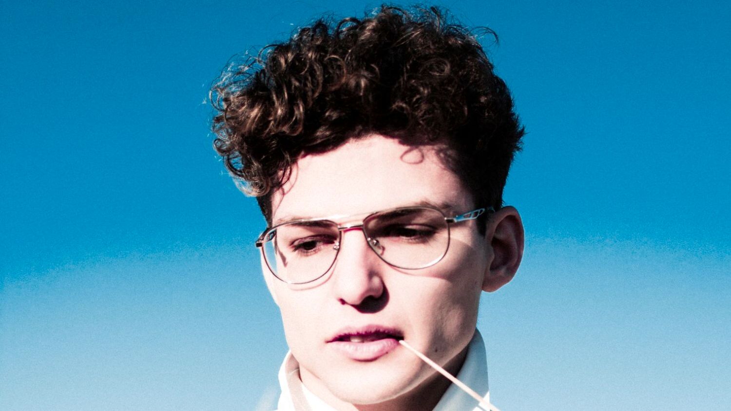 Curly Hair on Top with Tapered Sides