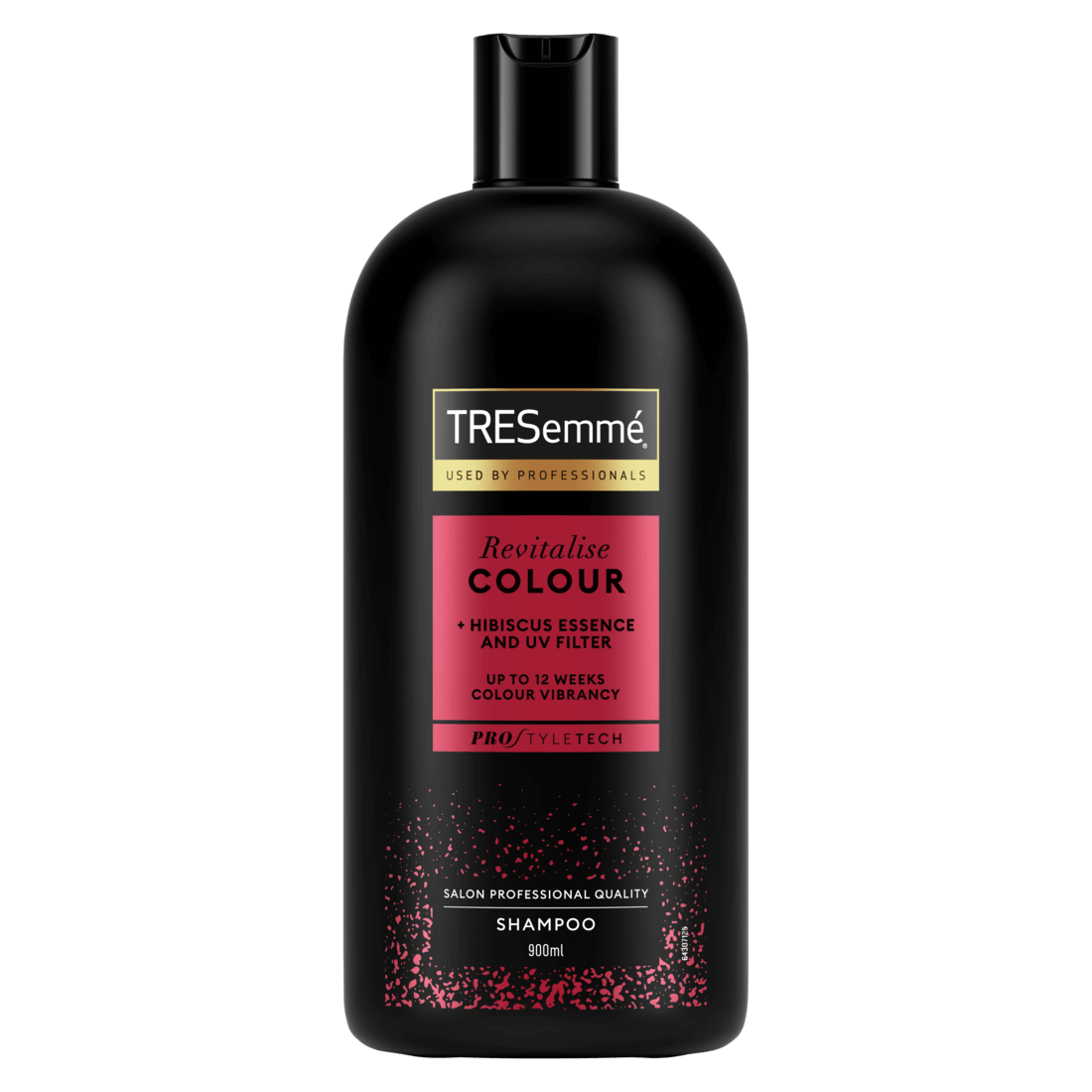 A 900ml bottle of TRESemmé Revitalise Colour Shampoo front of pack image