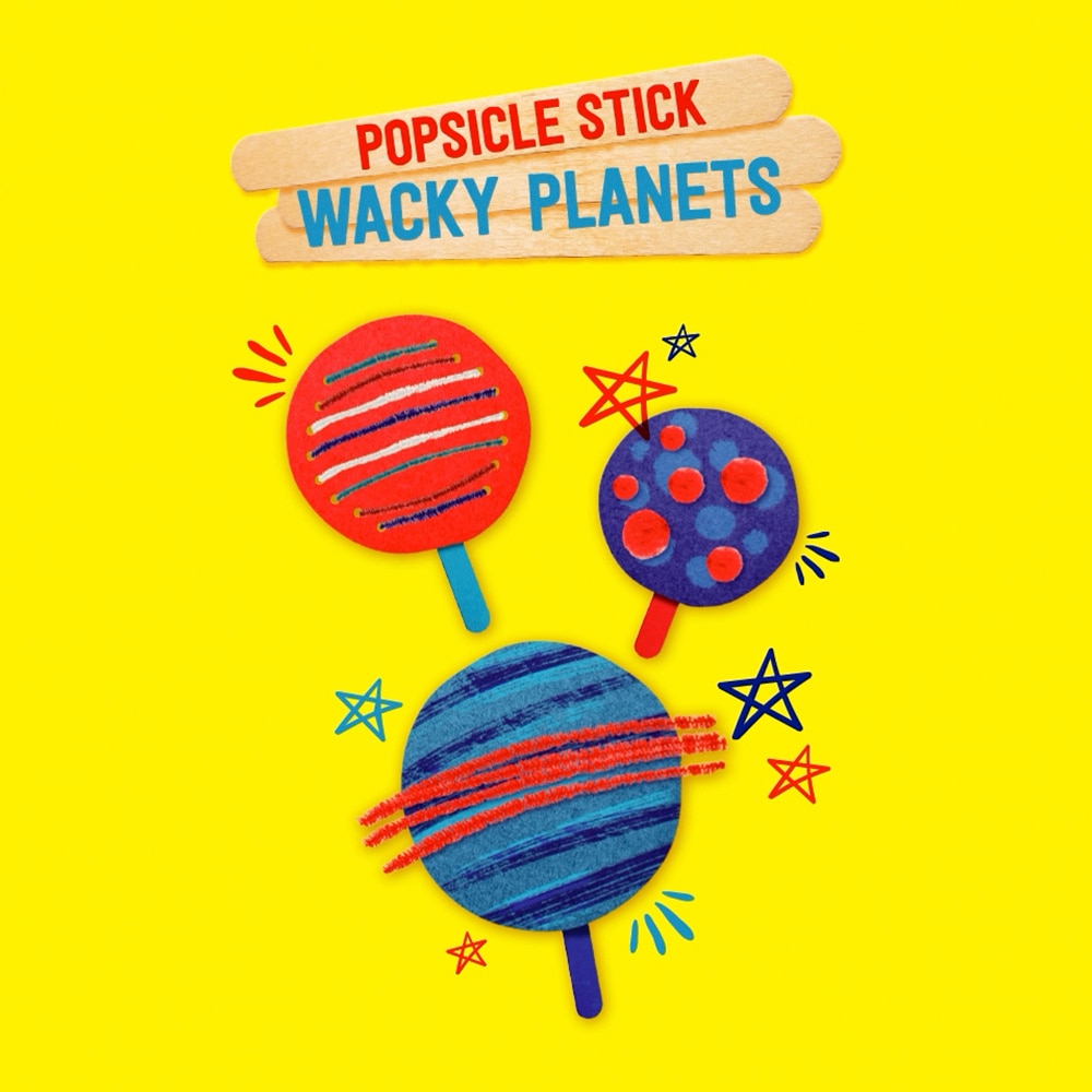 Popsicle stick wacky planets