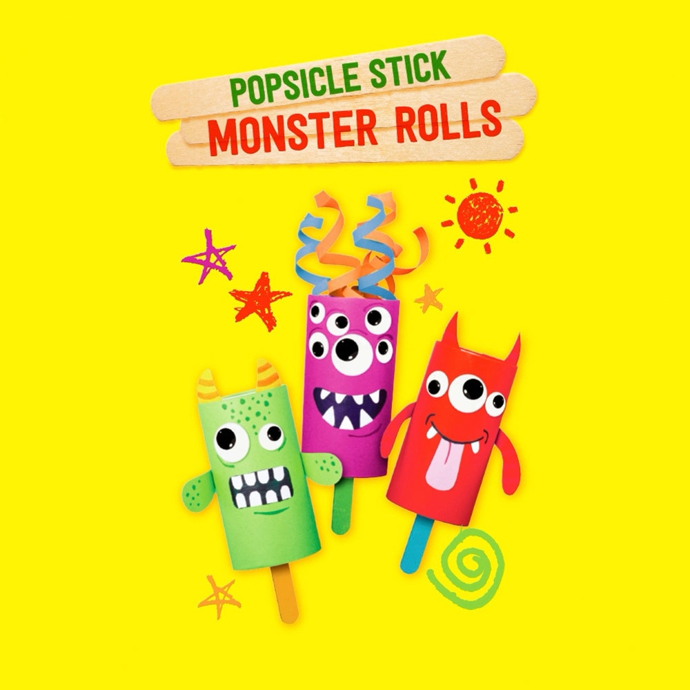 Popsicle Stick Monster Rolls