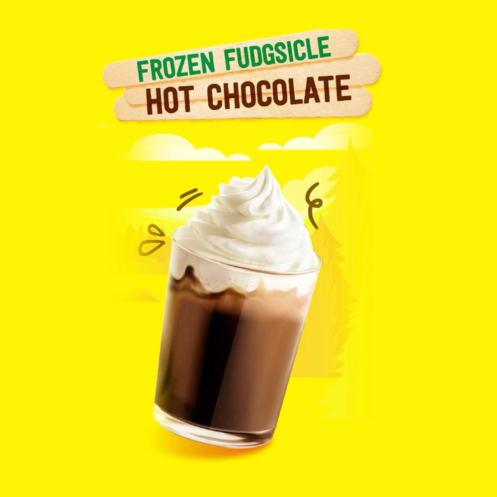 Frozen fudgsicle hot chocolate