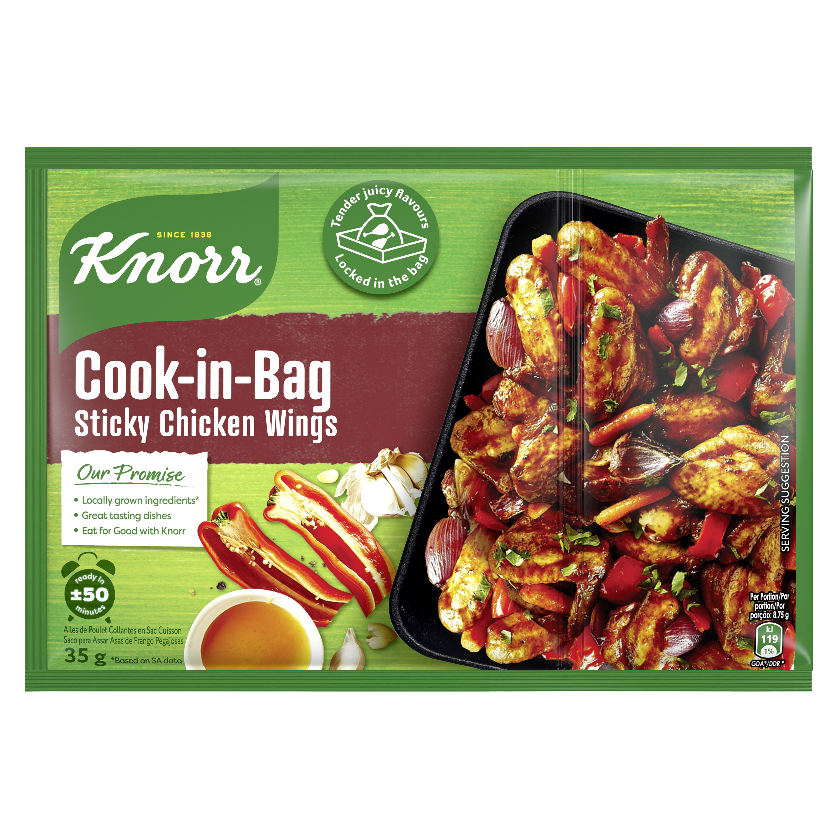 Knorr Sticky Chicken Wings Cook-In-Bag