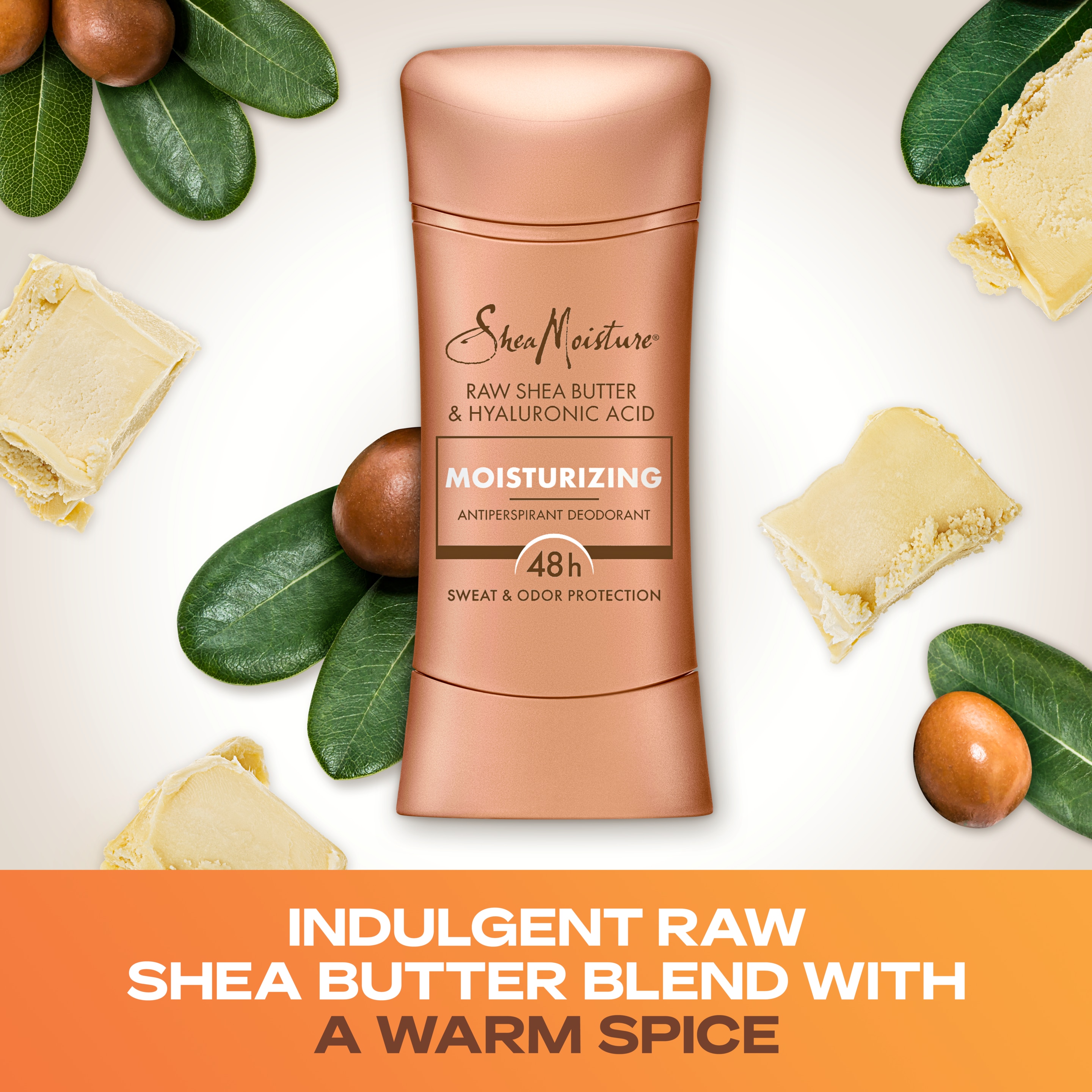 Raw Shea Butter & Hyaluronic Acid Moisturizing Antiperspirant Deodorant Stick