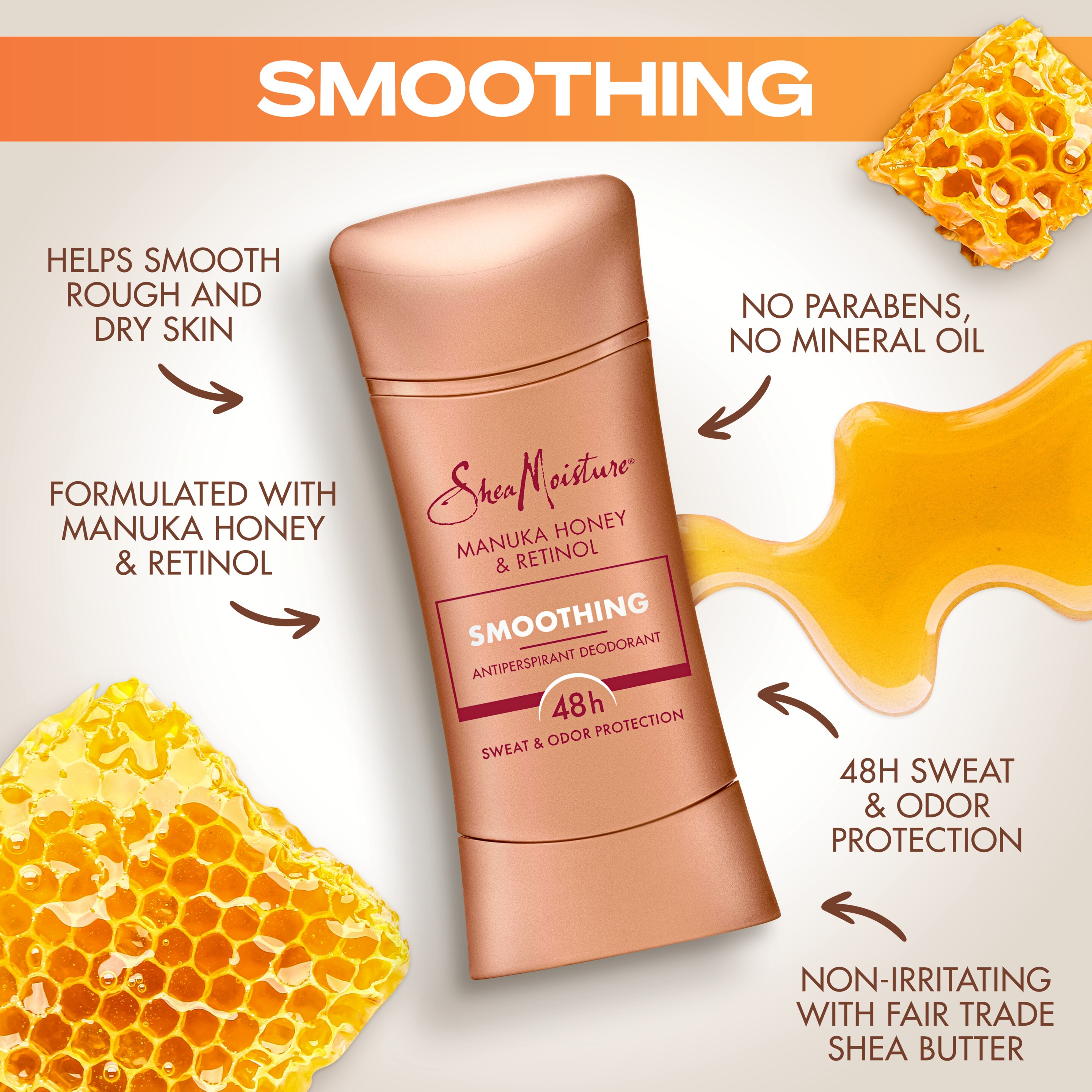 Manuka Honey & Retinol Smoothing Antiperspirant Deodorant Stick