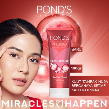 ponds age miracle facial foam baru