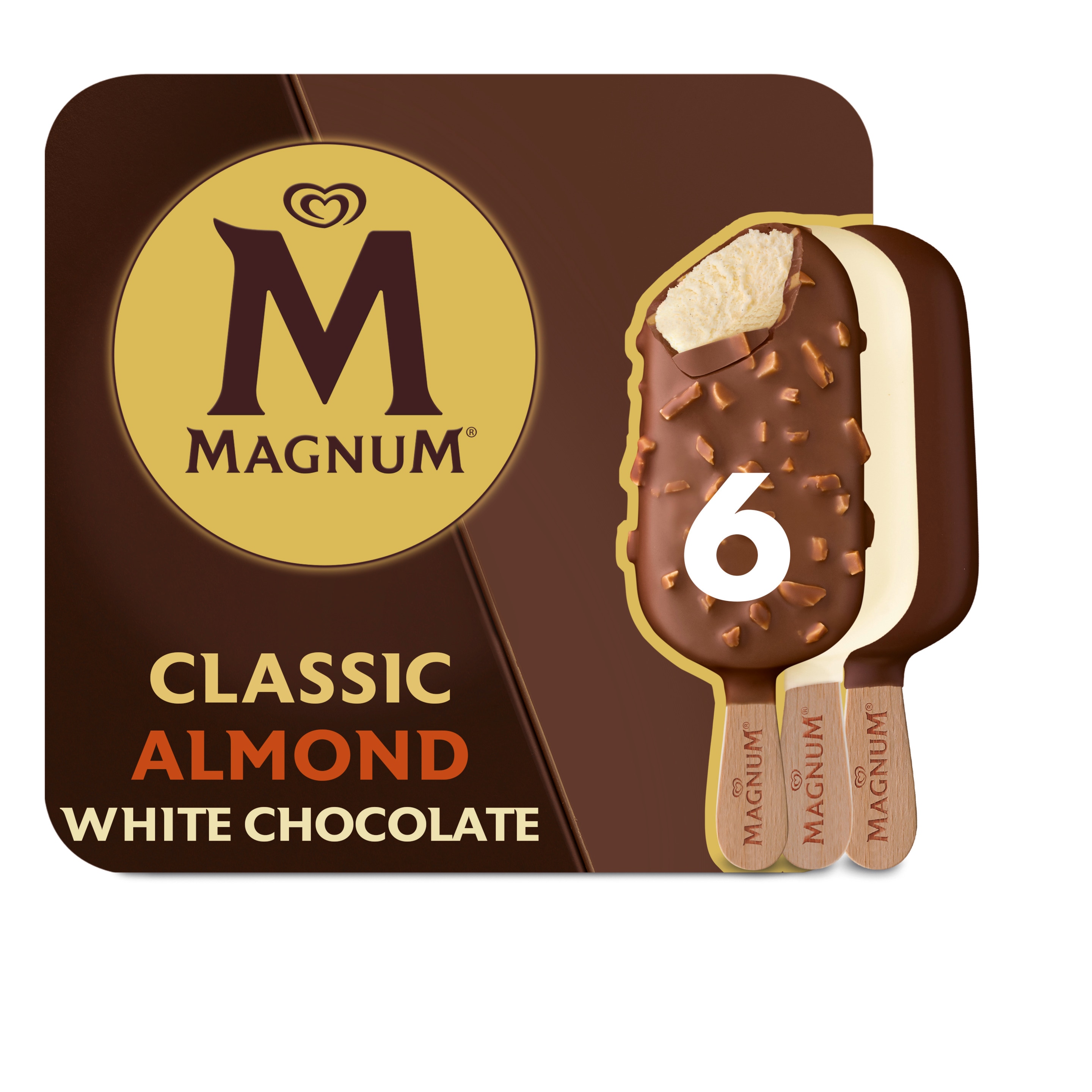 Magnum Classic Almond White Chocolate 6x