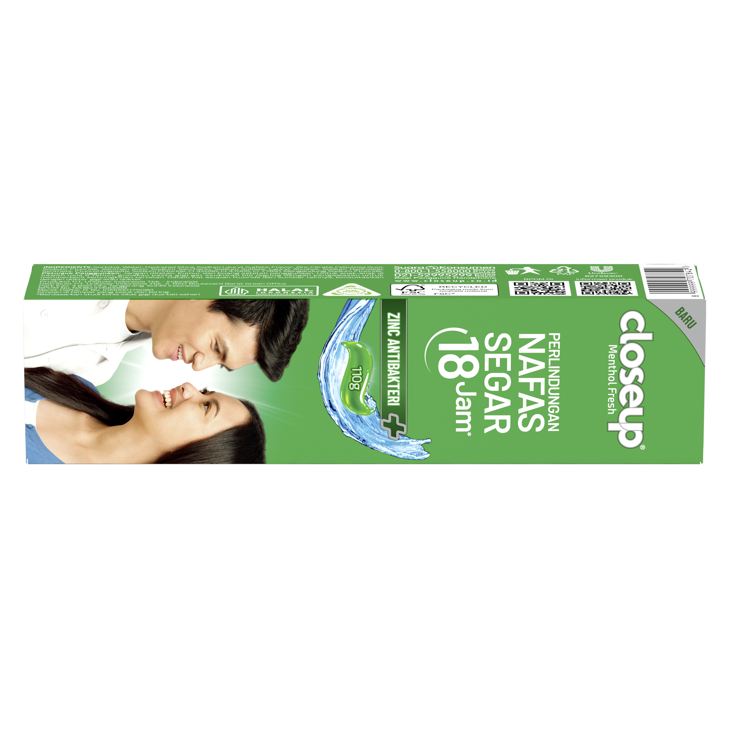 Closeup pasta gigi menthol fresh