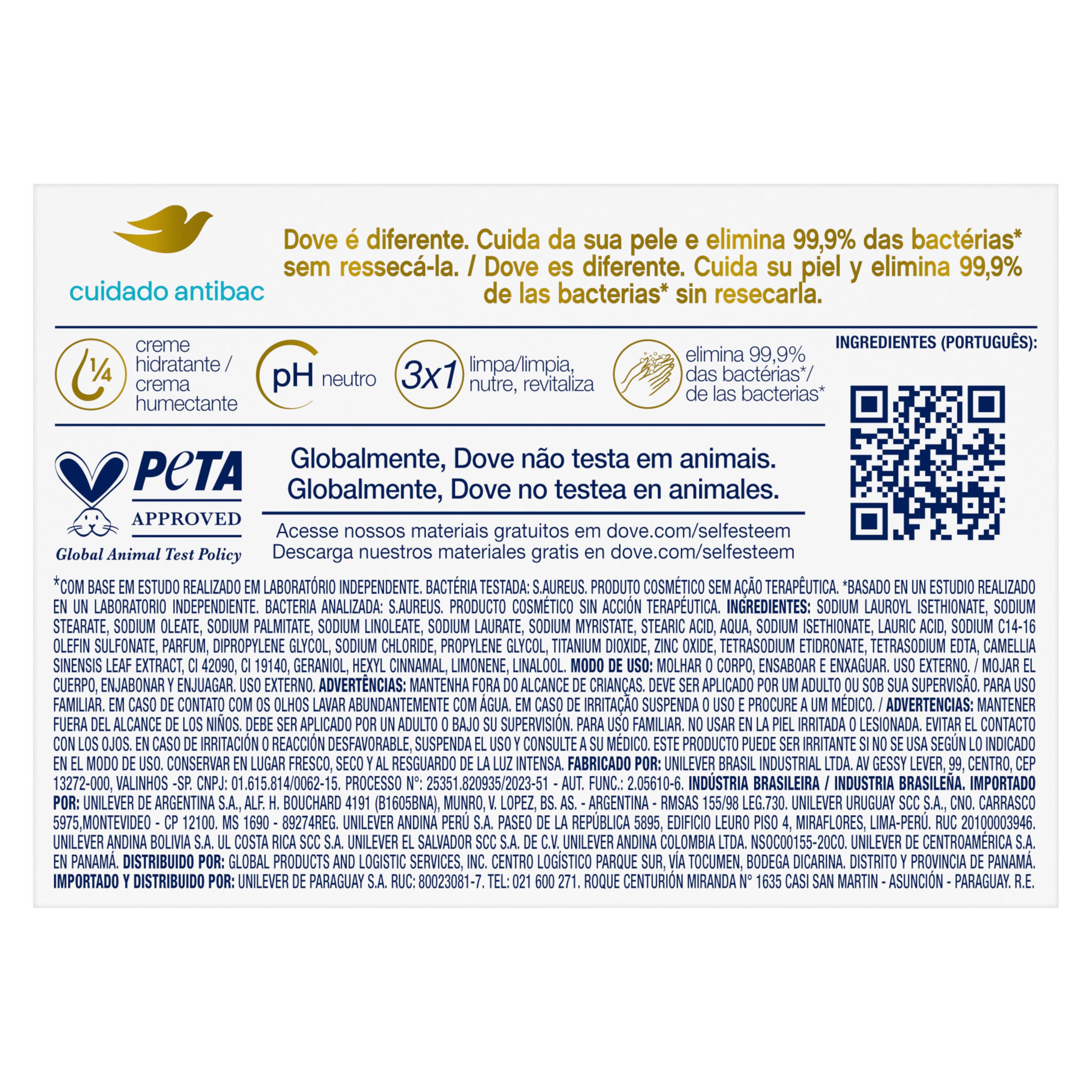 Jabón en barra Antibacterial Dove Cuida & Protege