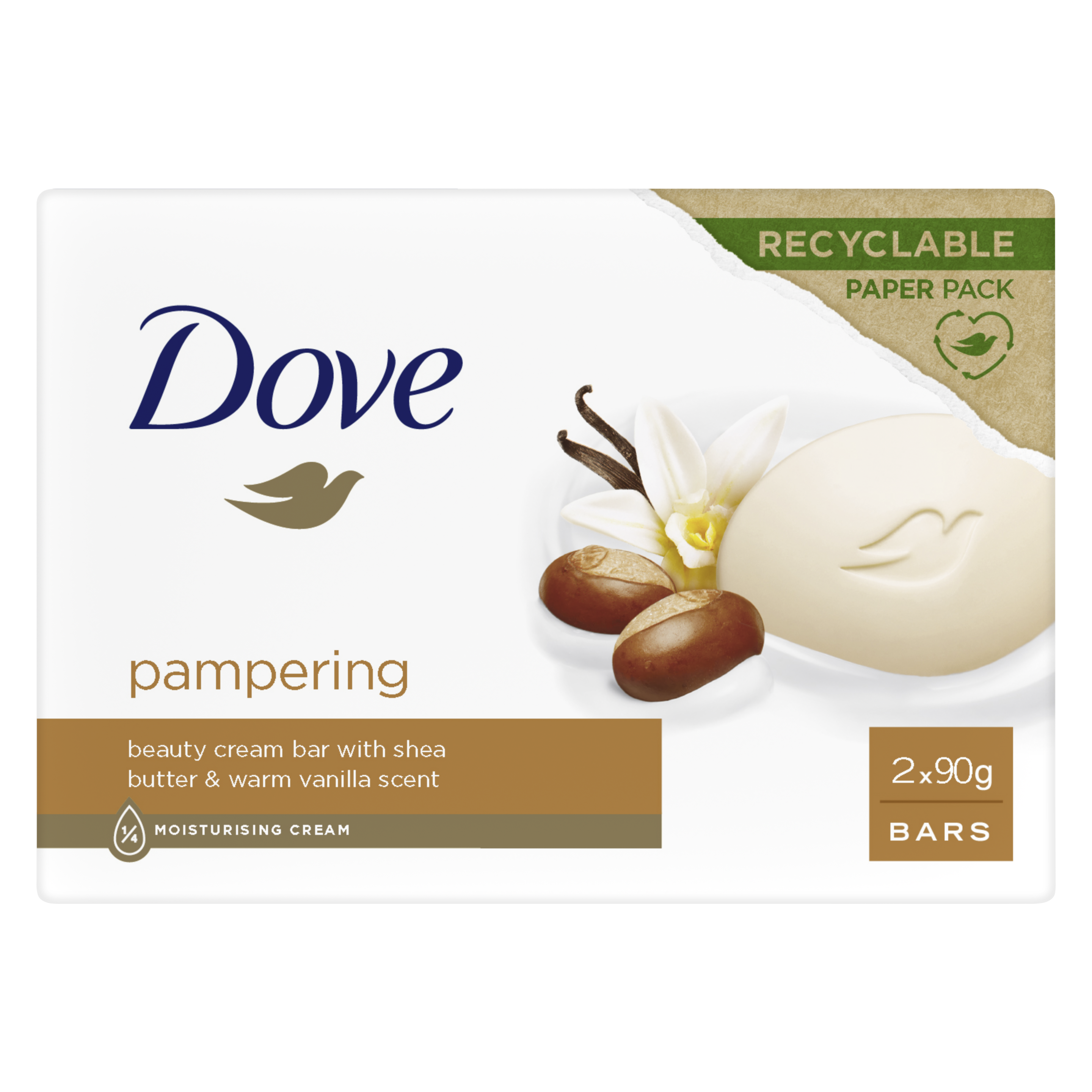 Dove Bar Shea Butter 2x90G 12x packshot