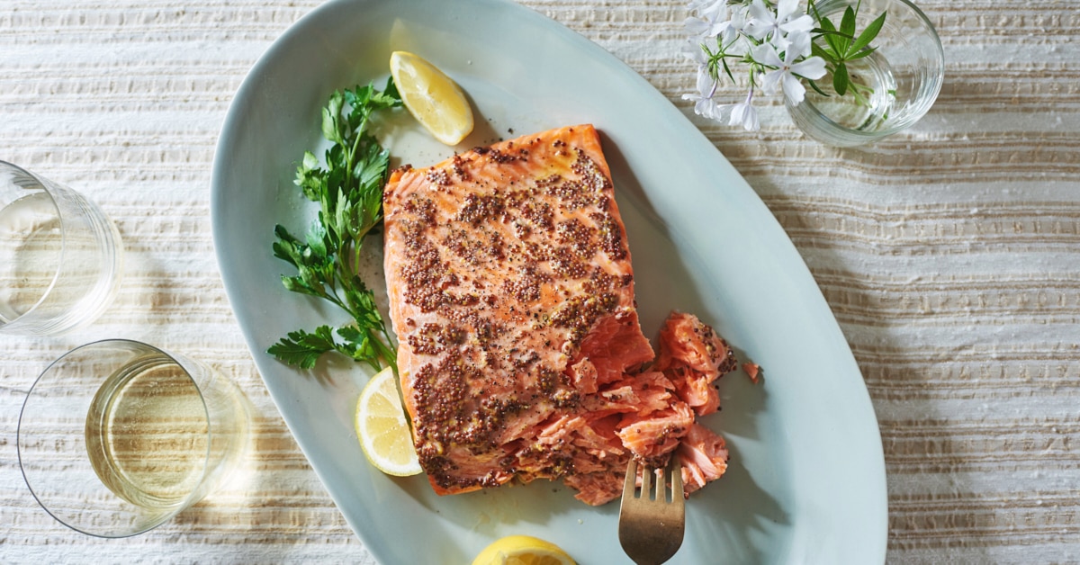 Mustard Coated Salmon
