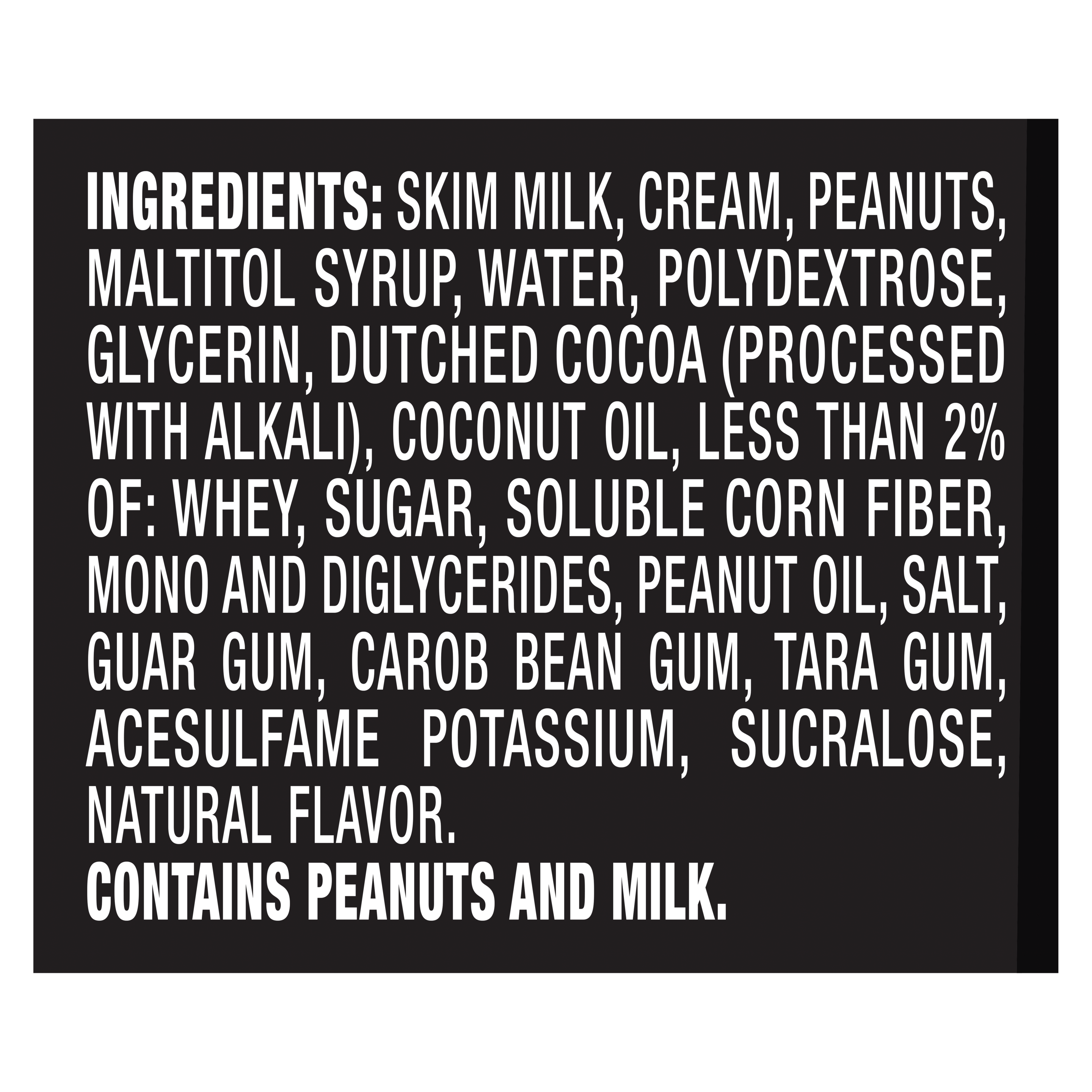 A 48 ounce tub of Breyers® CarbSmart™ Chocolate Peanut Butter Nutritional Panel