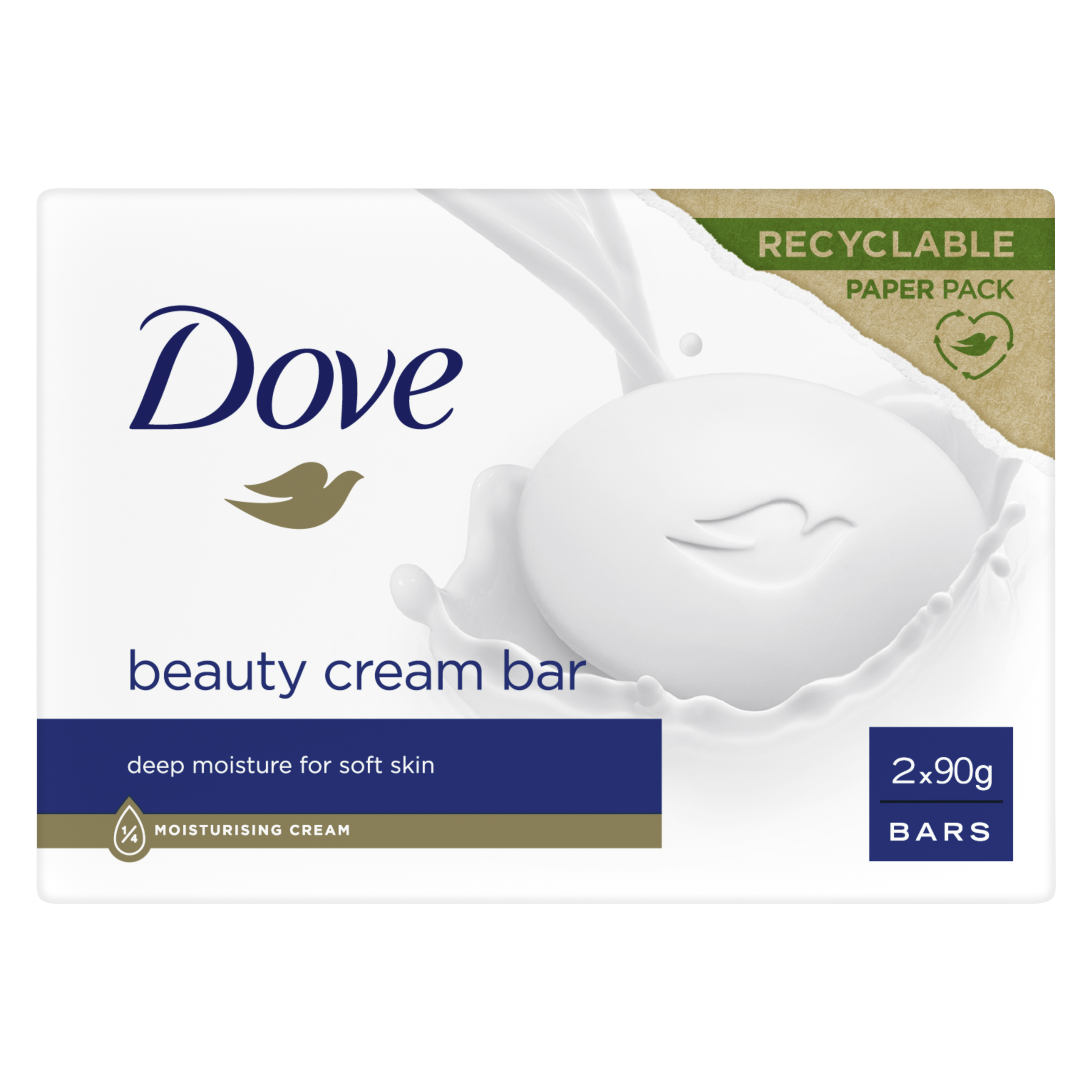 Dove Bar Soap Regular 2x 90g 24x packshot