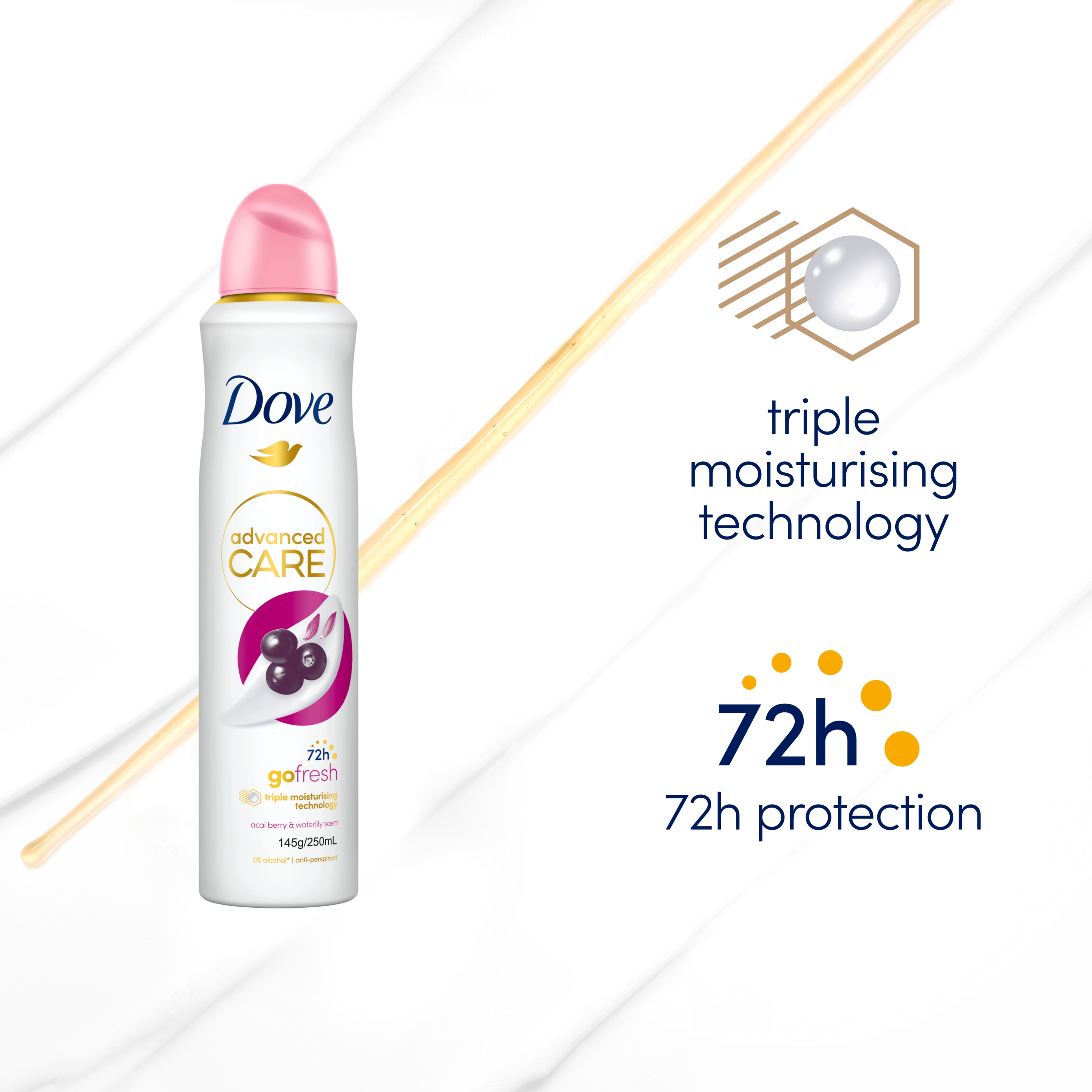 Advanced Antiperspirant Aerosol Acai Berry And Waterlily
