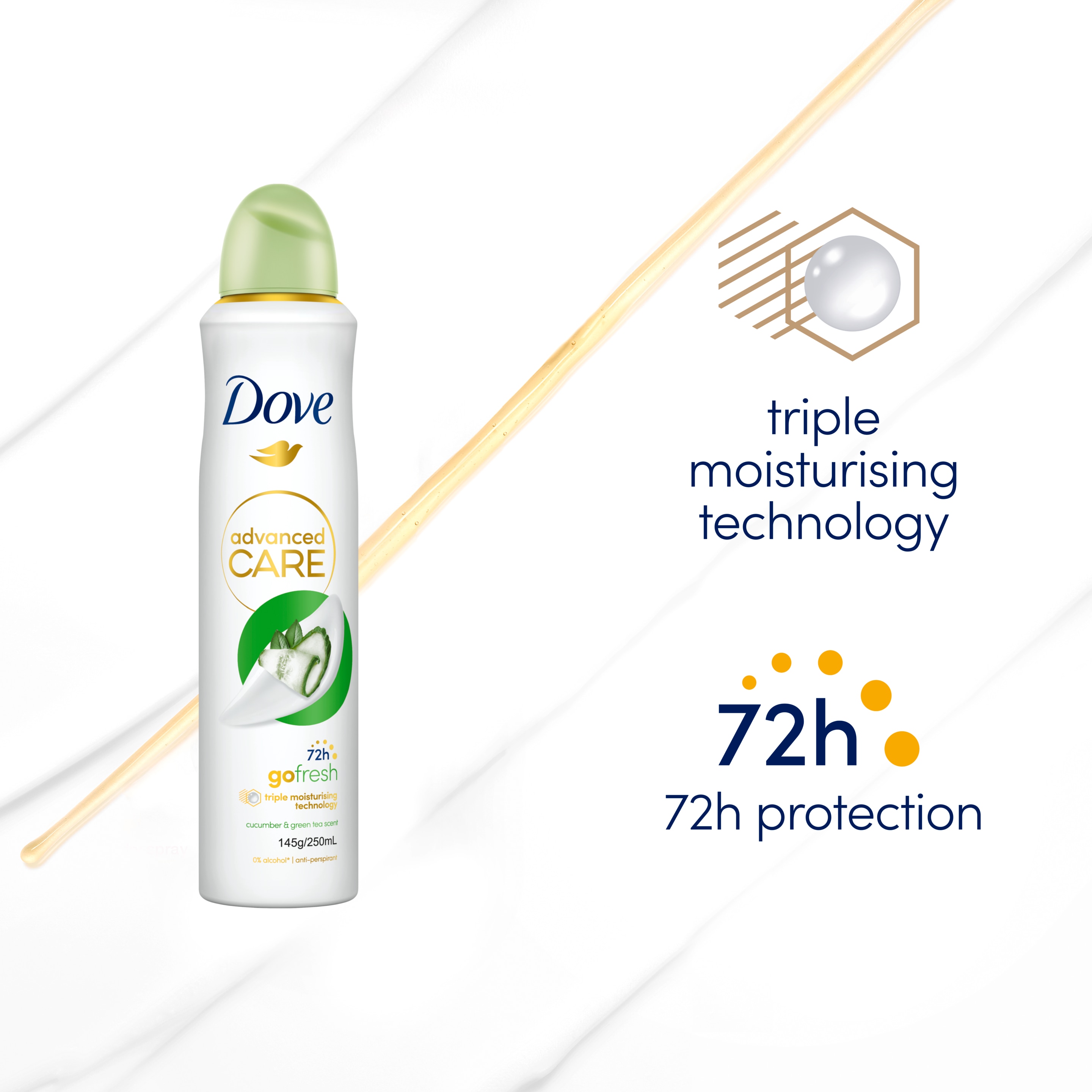 Advanced Antiperspirant Aerosol Go Fresh Green Tea Cucumber