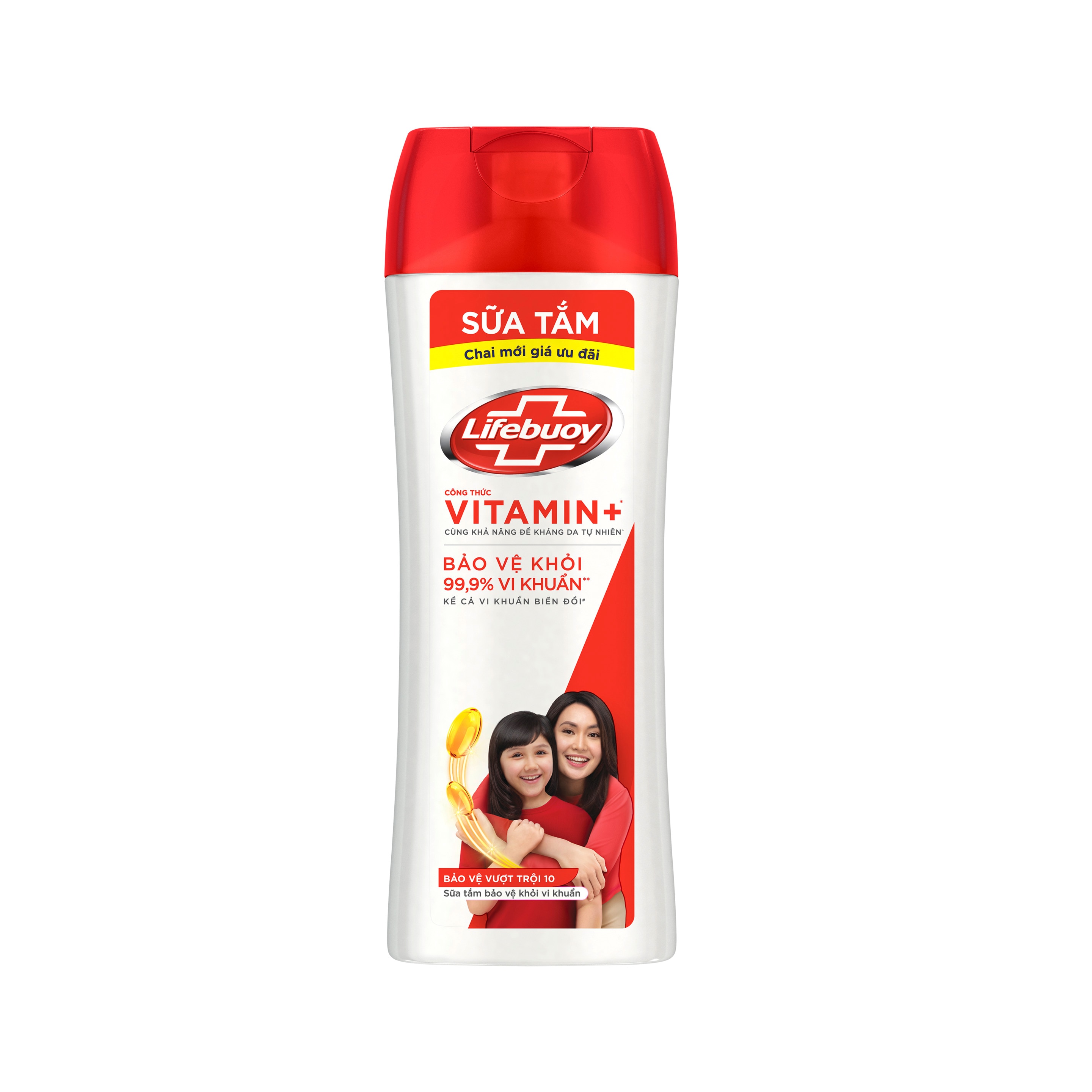 Sữa Tắm Lifebuoy Công thức Vitamin+ Bảo vệ vượt trội 10 (Chai)