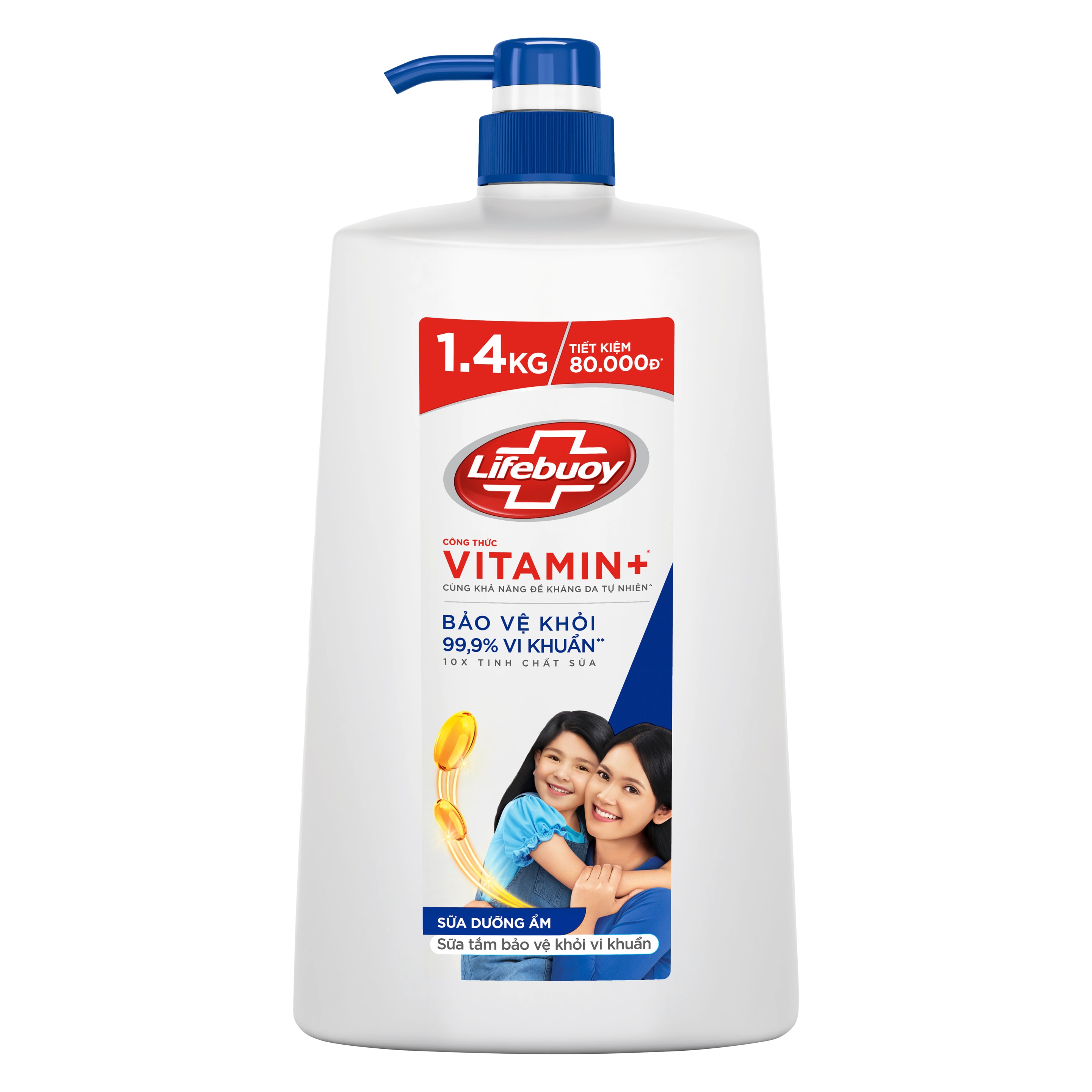 Sữa Tắm Lifebuoy Công thức Vitamin+ sữa dưỡng ẩm (Chai)