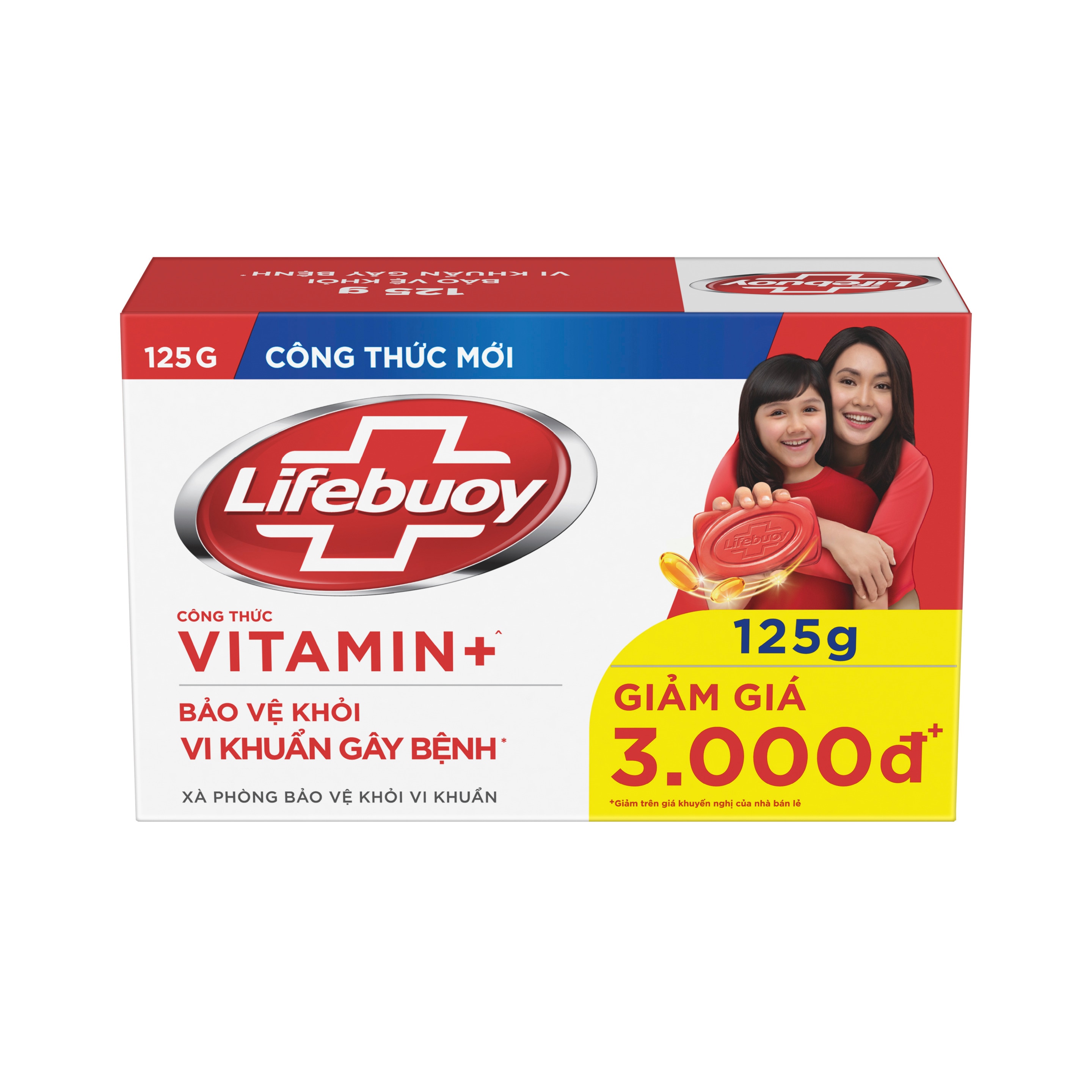 Xà Phòng Lifebuoy Vitamin + Bảo Vệ Vượt Trội 10 125g packshot