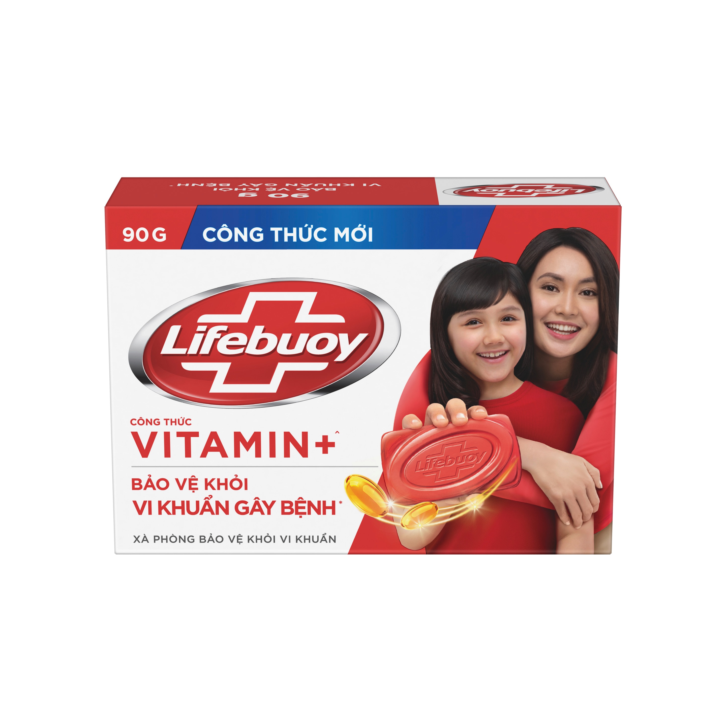 Xà phòng Lifebuoy Bảo vệ vượt trội 10 90g packshot