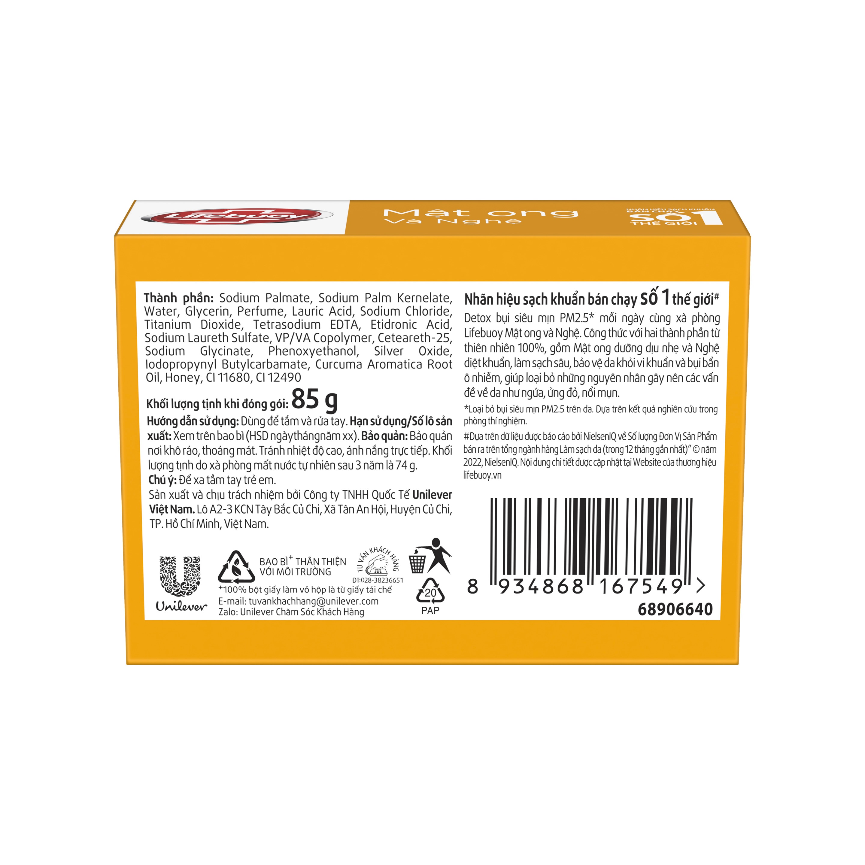 Xà phòng Lifebuoy Mật Ong Và Nghệ 90g