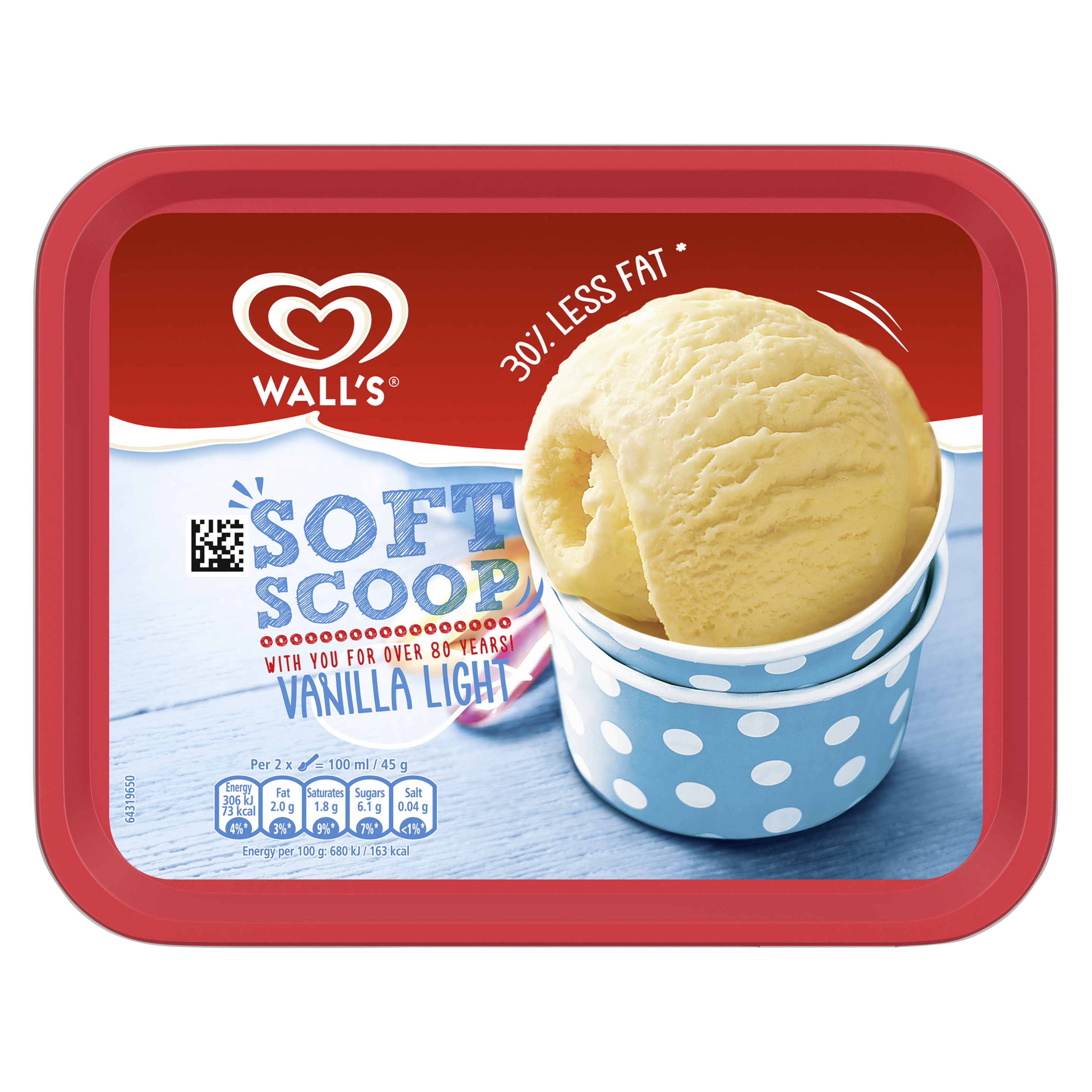 Wall's Soft Scoop Vanilla Light 1800ml packshot