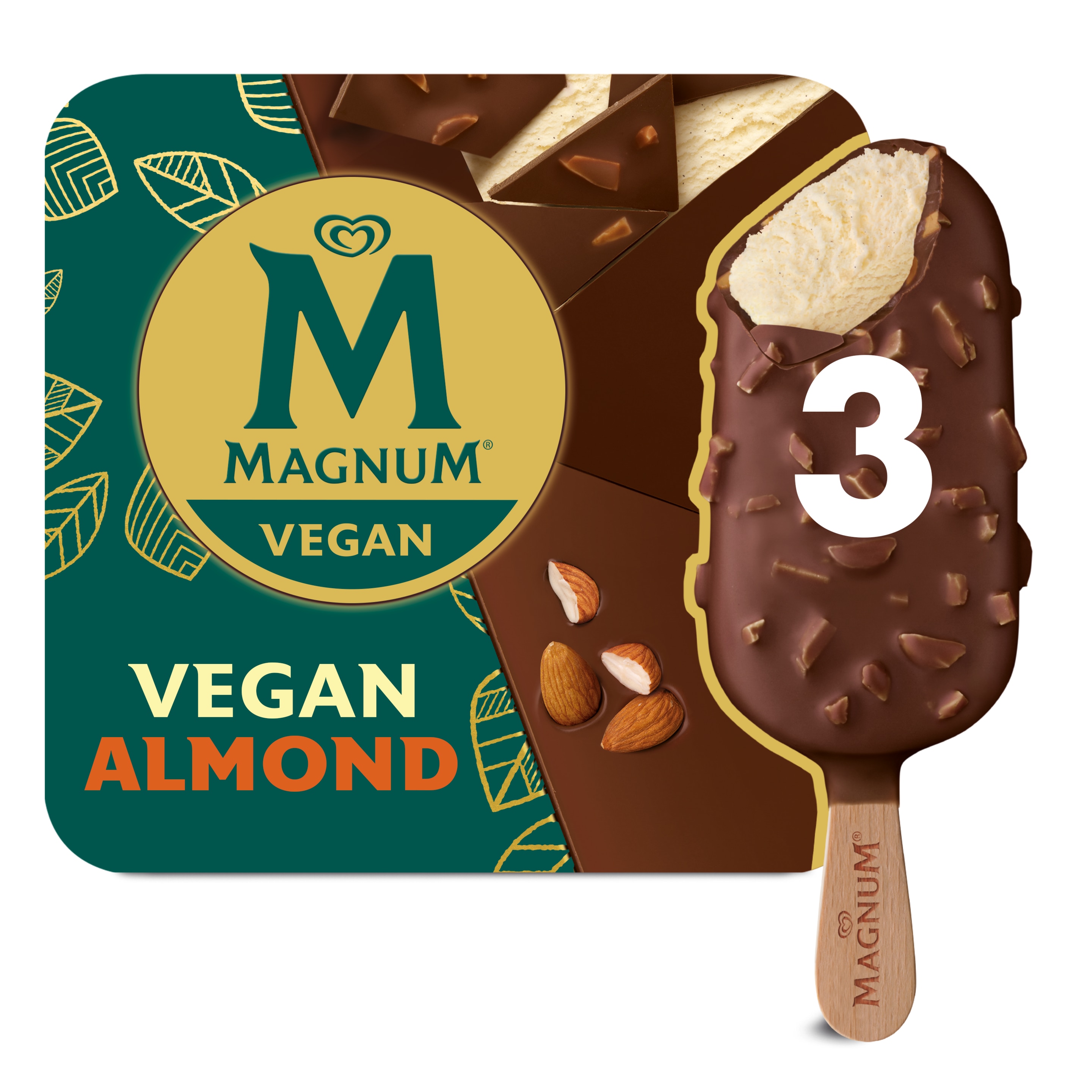 Magnum Vegan Almond 3-pak packshot