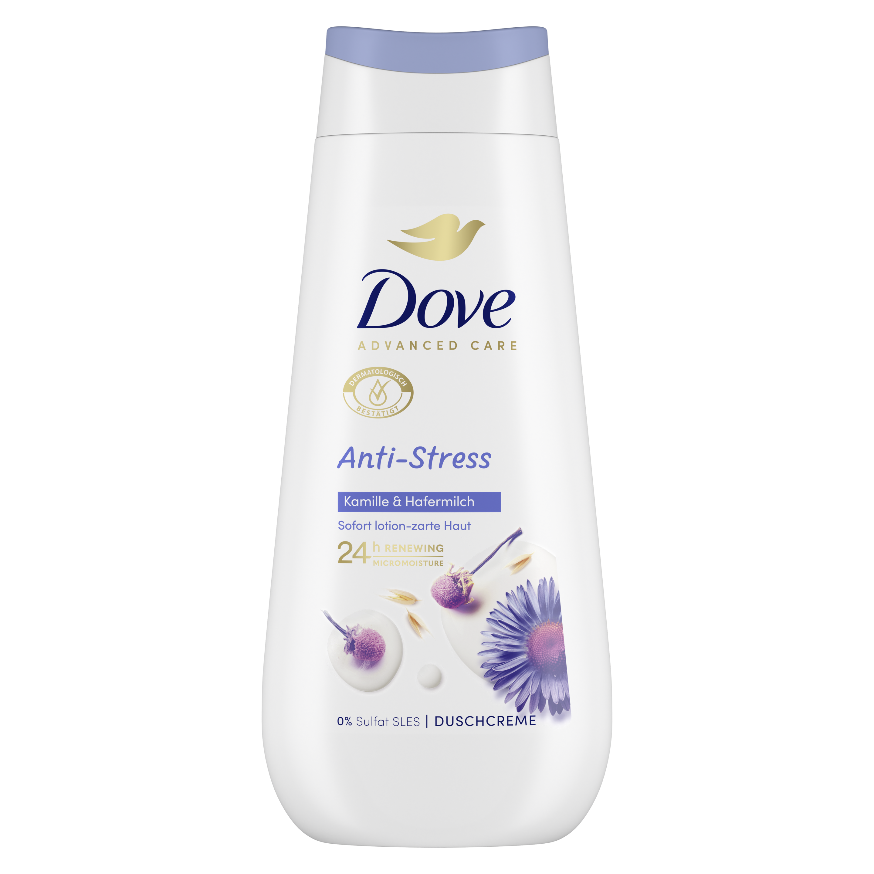 Dove Advanced Care Duschcreme Anti-Stress 225ml in einem weißen Design