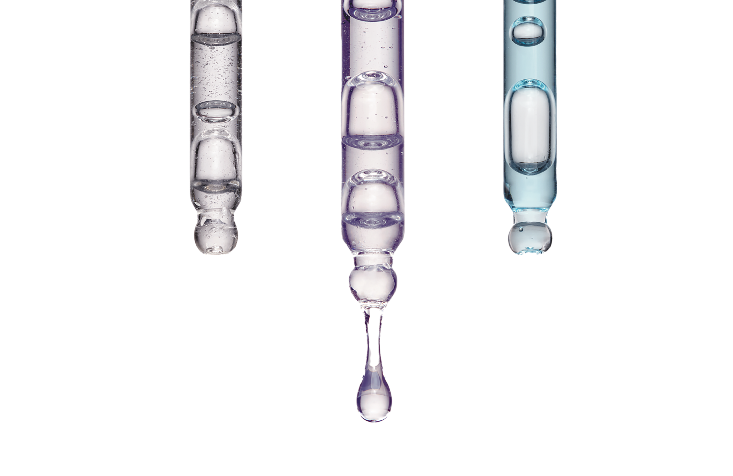 Two scalp-hair therapy bottles against product samples