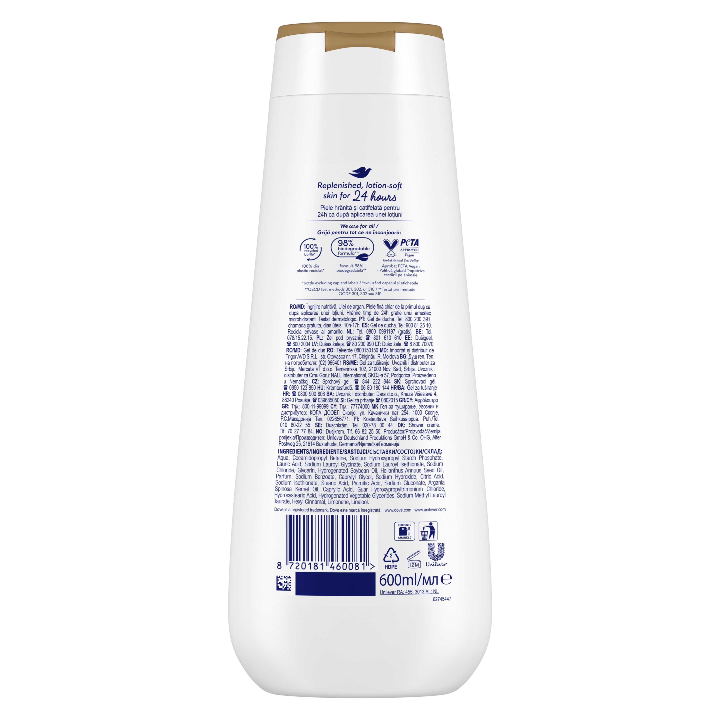 Con Aceite de Argán 600ml
