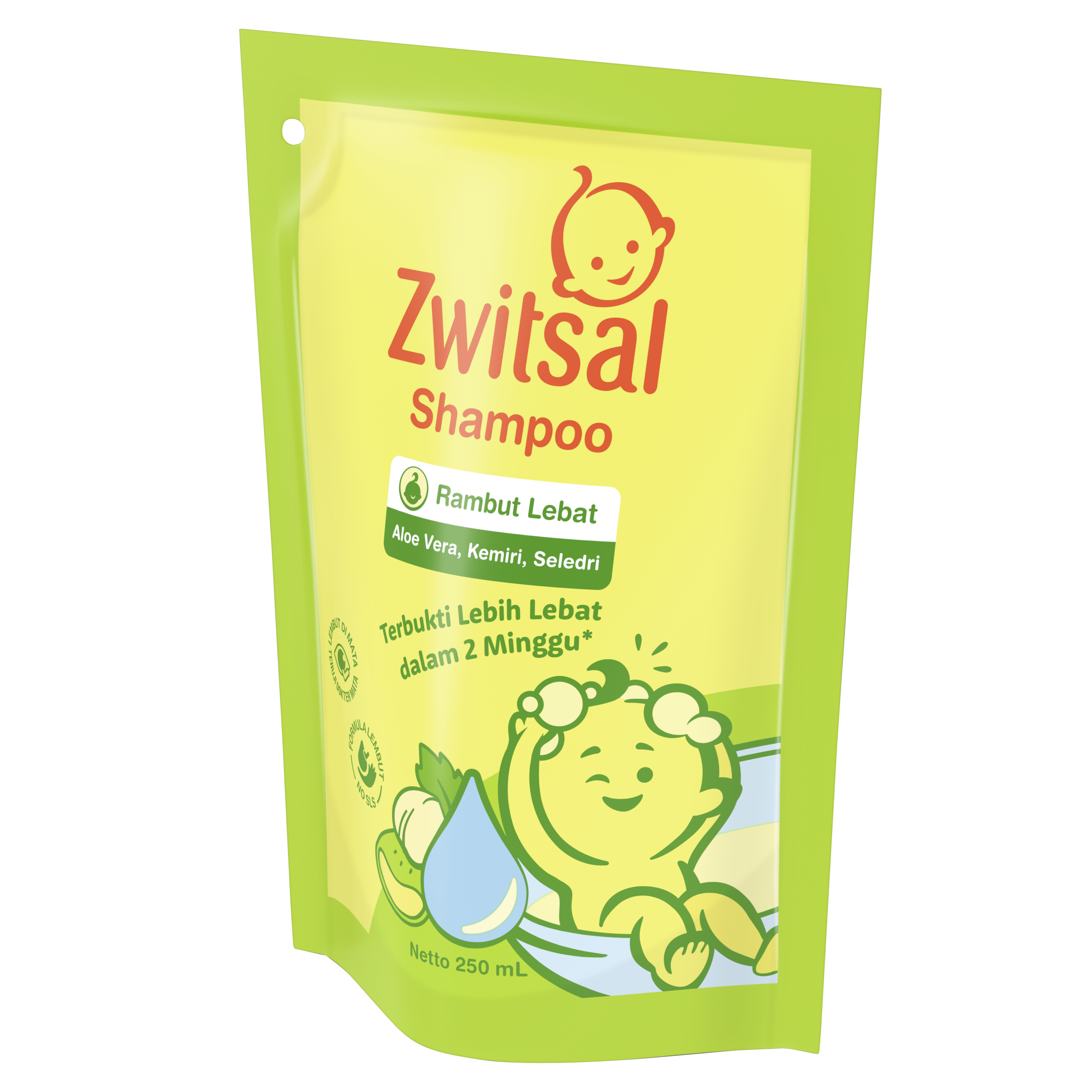 Zwitsal Baby Shampoo Aloe Vera, Kemiri, Seledri 300mL