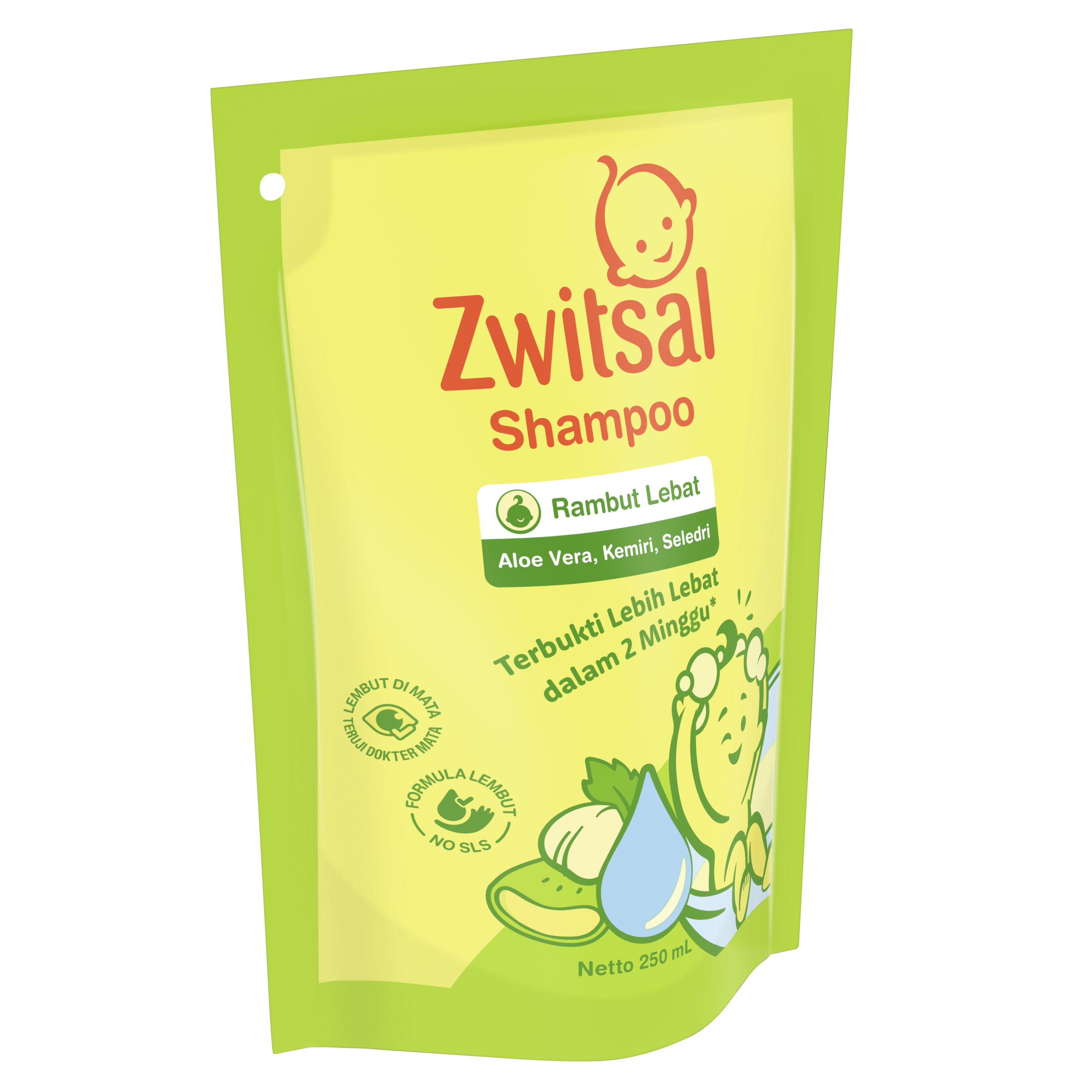 Zwitsal Baby Shampoo Aloe Vera, Kemiri, Seledri 300mL