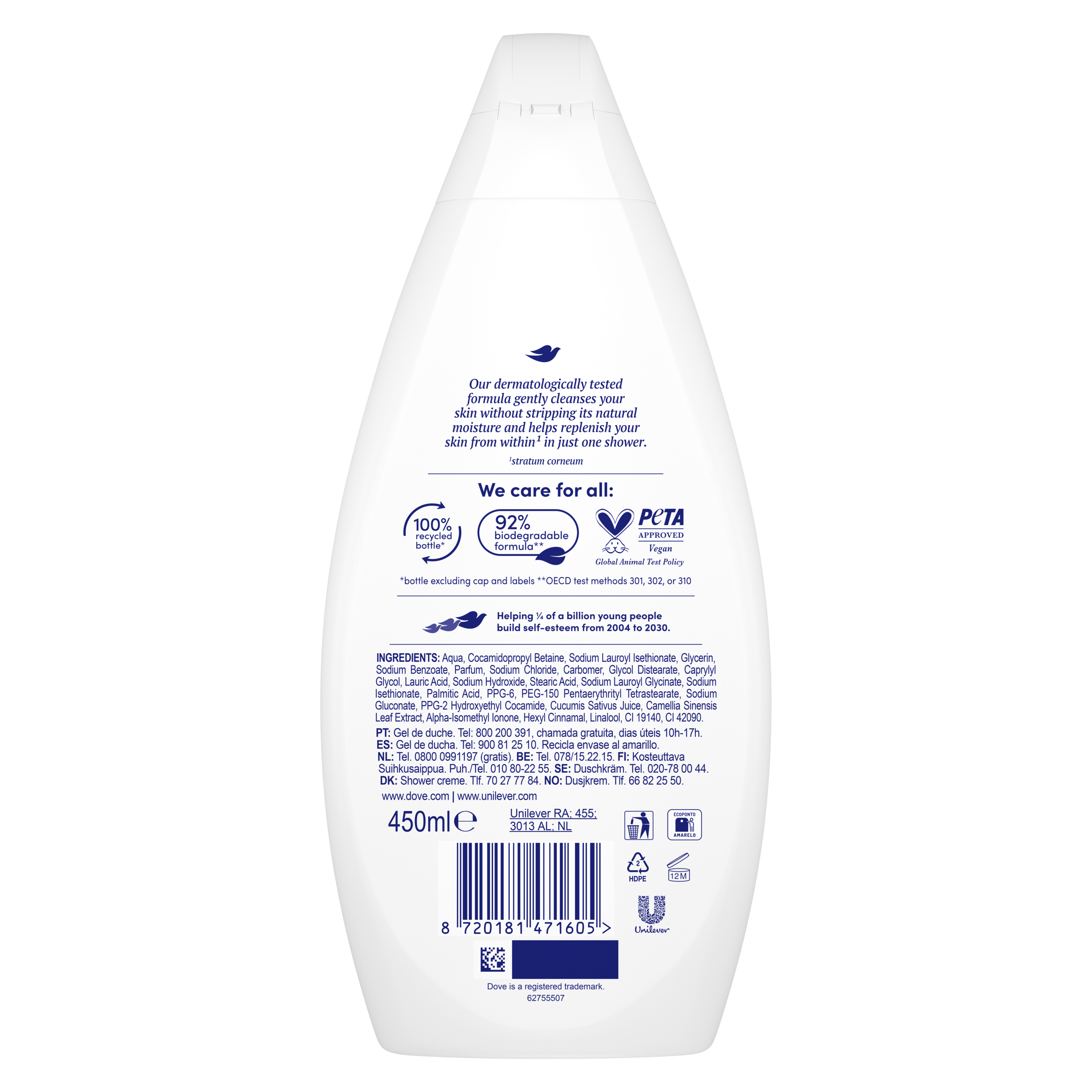 Limpieza delicada para una piel suave 450ml