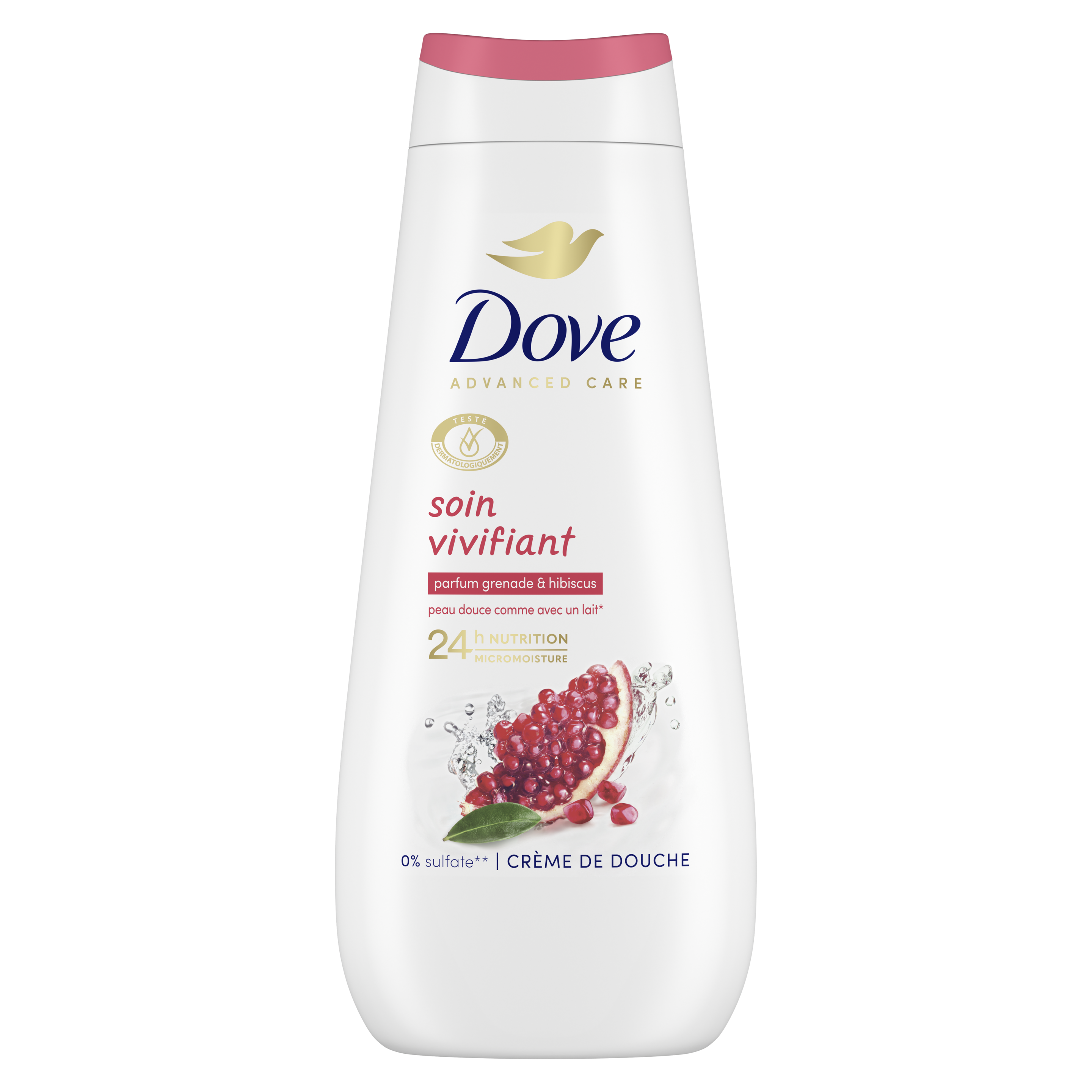 Dove Advanced Care Crème de Douche Soin Vivifiant Parfum Grenade 400ml packshot