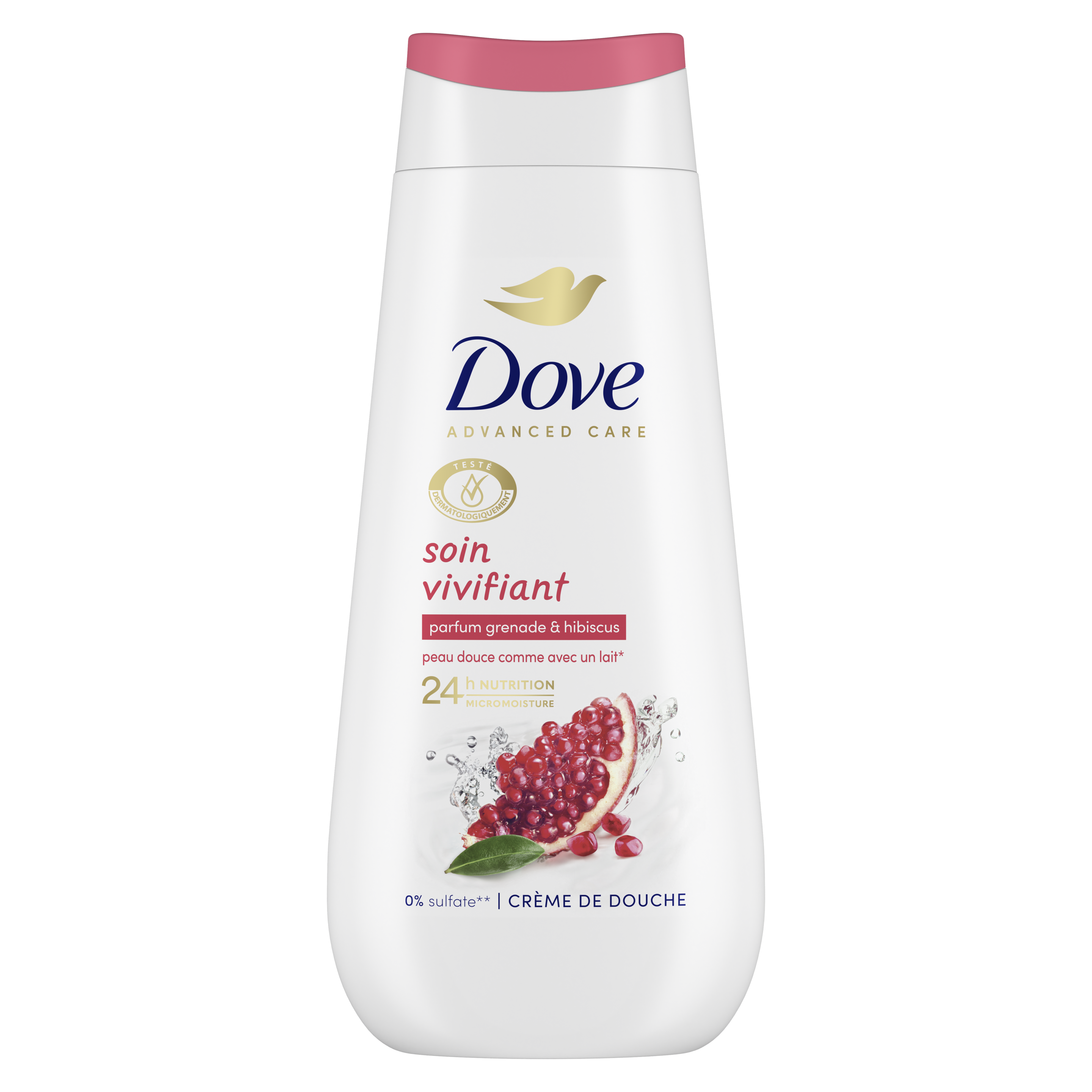 Dove Advanced Care Crème de Douche Soin Vivifiant Parfum Grenade 225ml packshot