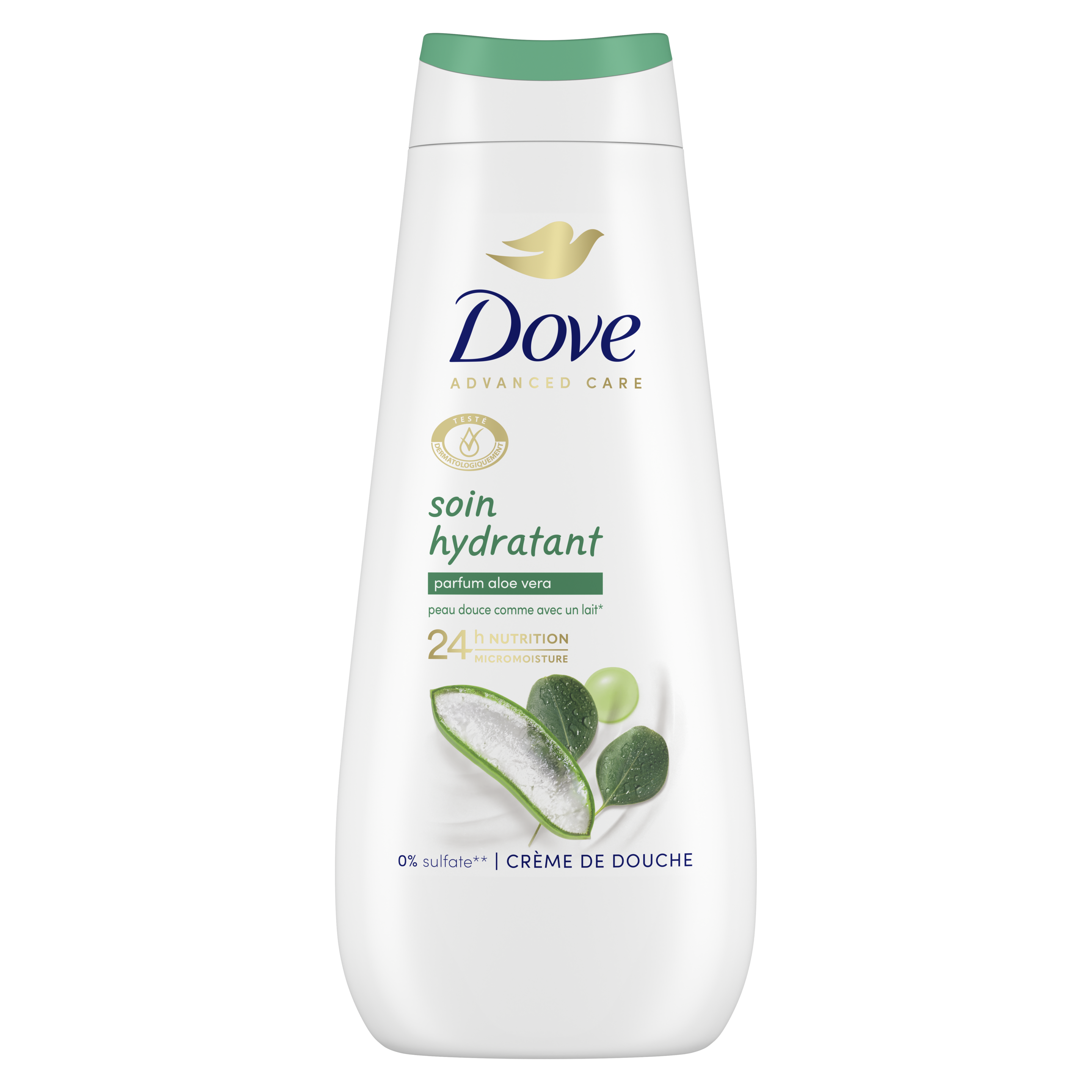 Dove Advanced Care Crème de Douche Soin Hydratant Parfum Aloe Vera 400ml packshot