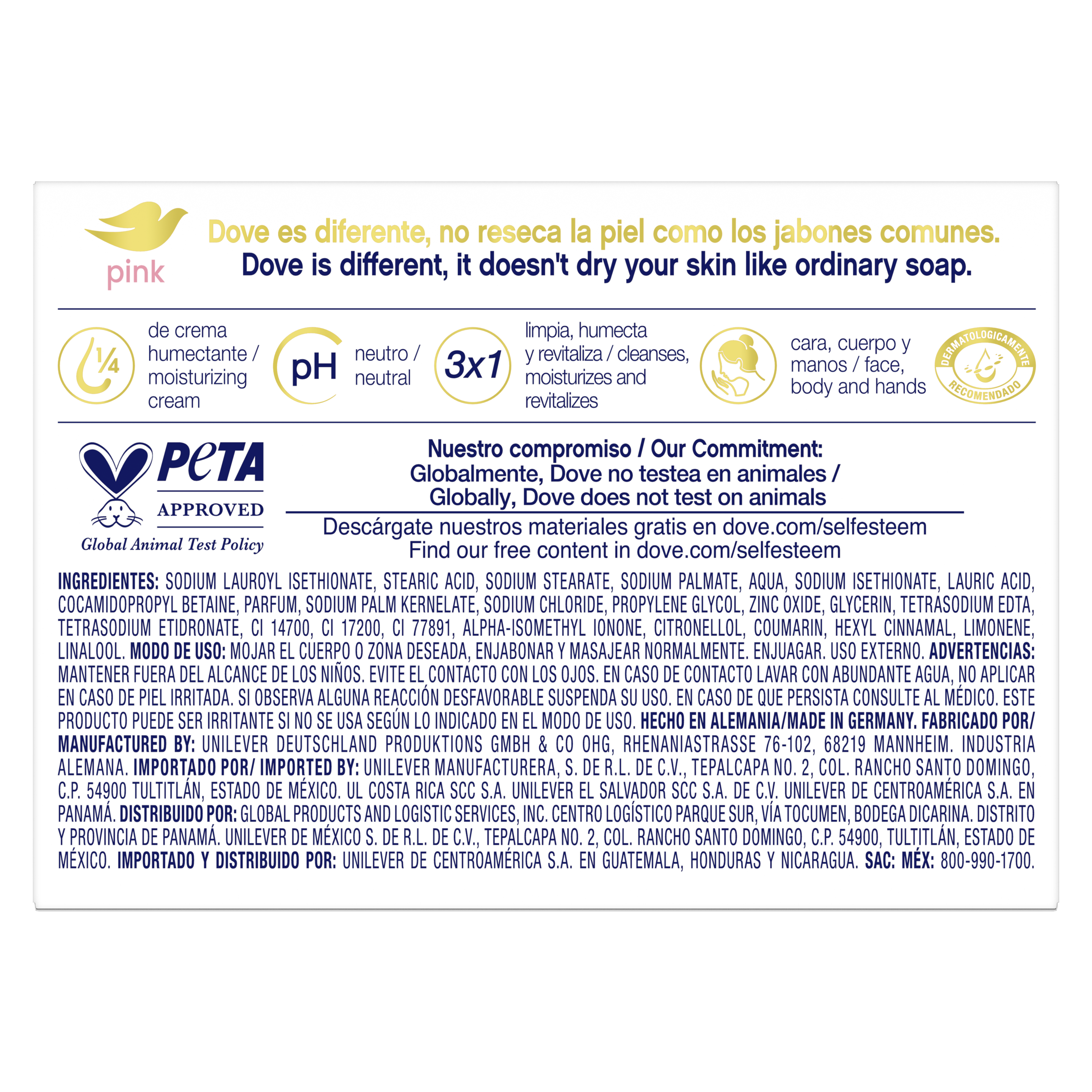 Barra de Belleza Dove® Pink 135 g | Dove® México