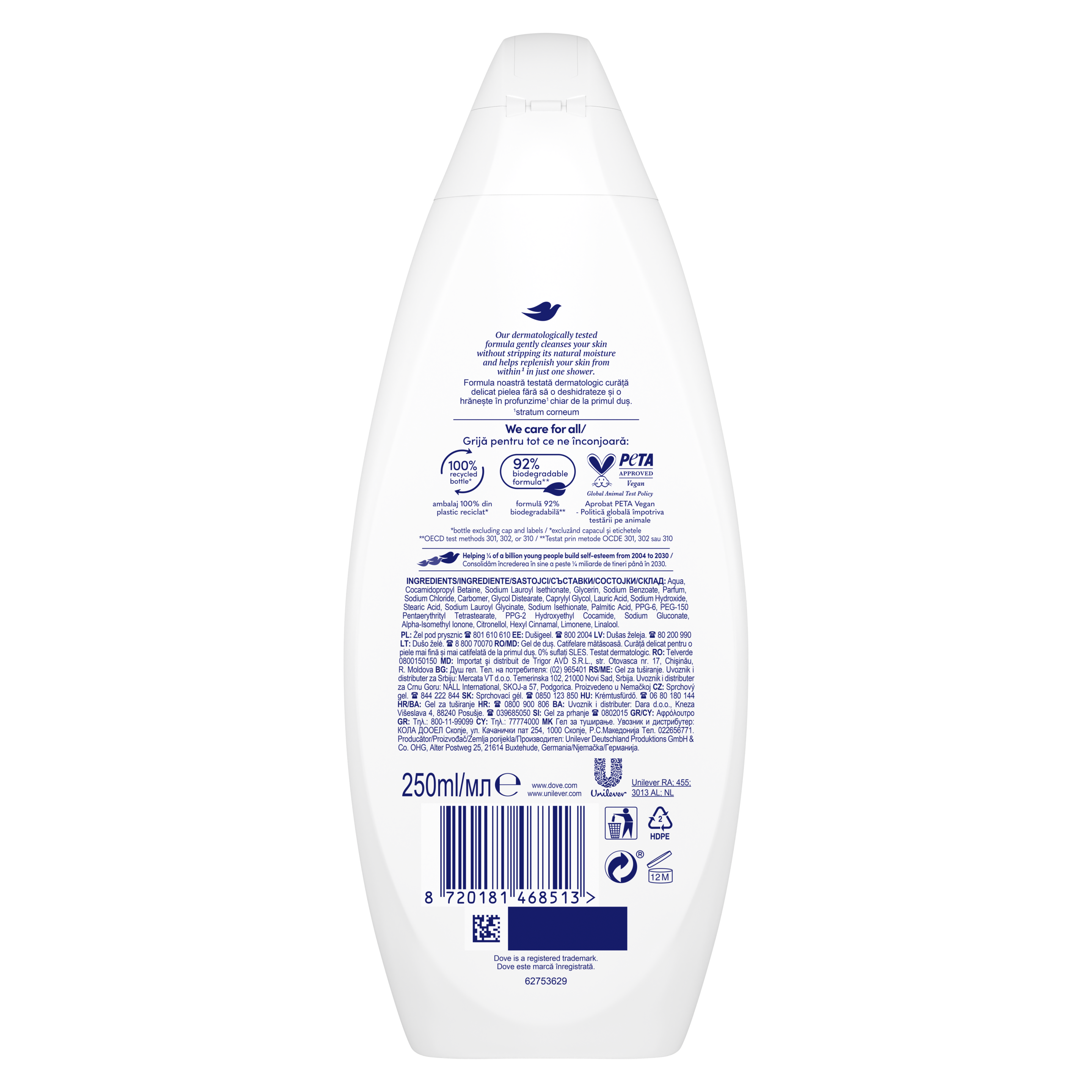 Gel de duș Essential Care Silky Velvet