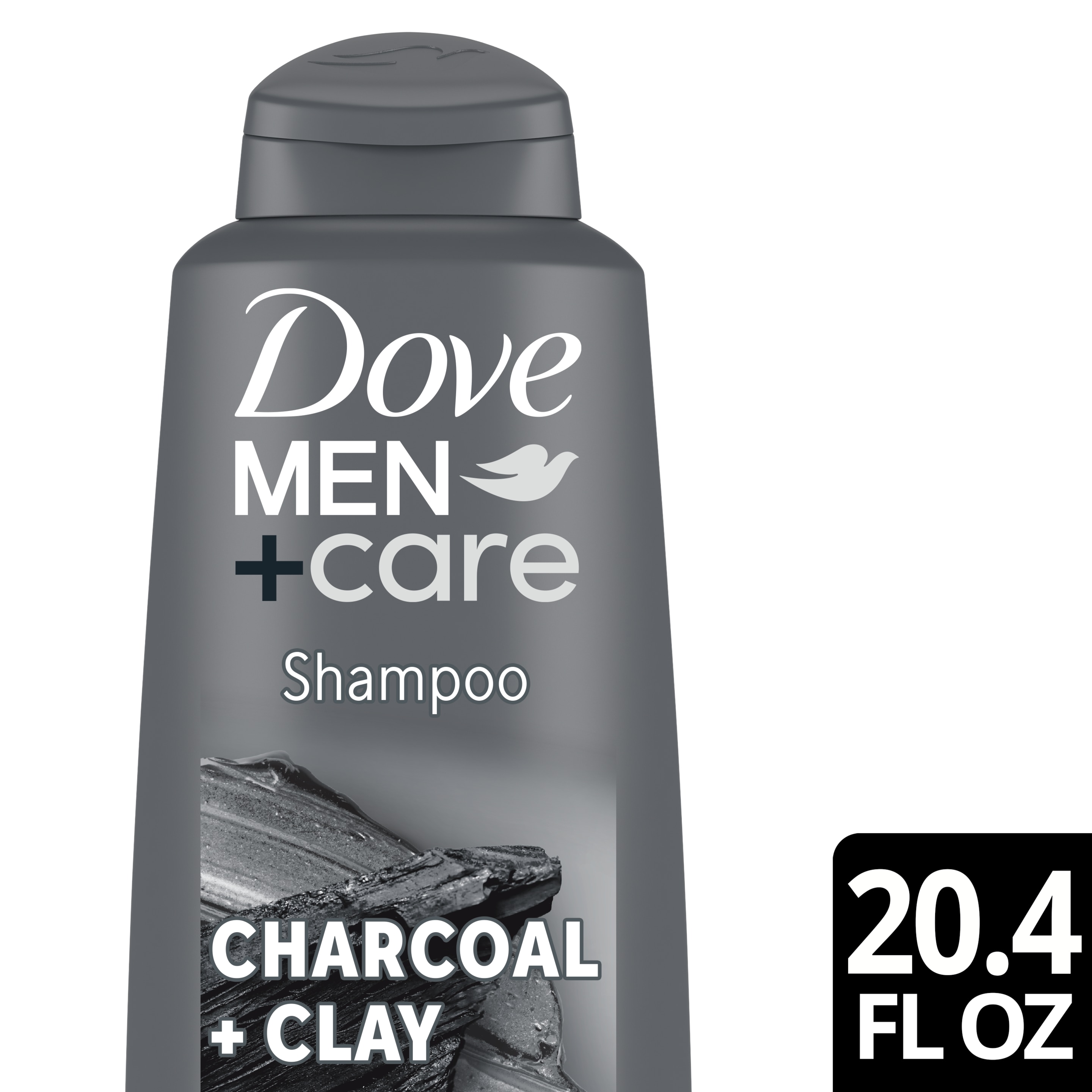 Dove Men+Care Elements Charcoal Purifying Shampoo 20.4 oz Front of Pack