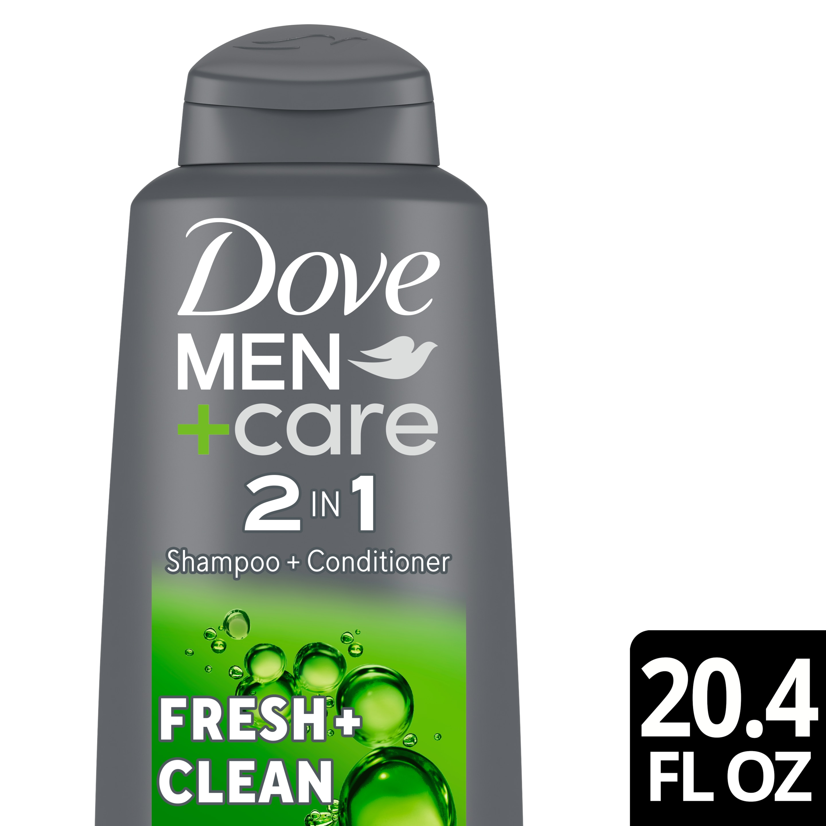 Dove Men+Care Fresh & Clean Fortifying 2-in-1 Shampoo 20.4 oz Front of Pack