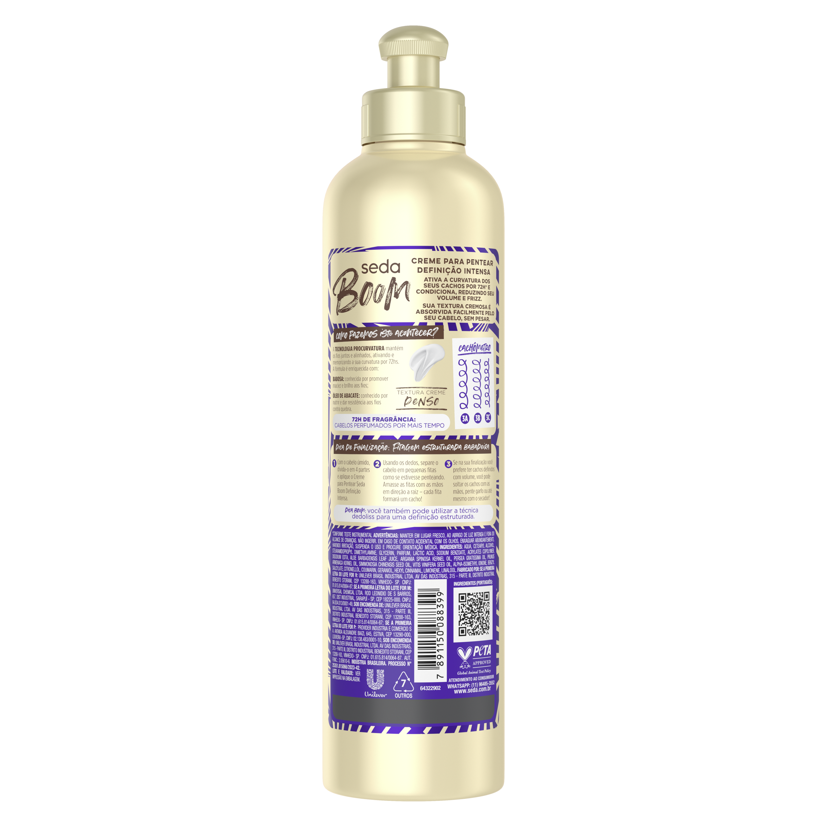 Creme de pentear Seda Boom Definição Intensa