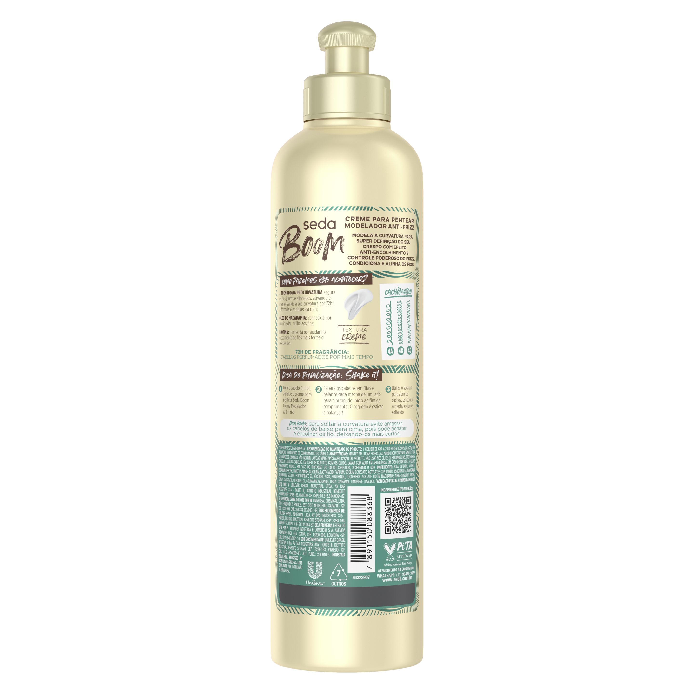 Creme de pentear Seda Boom Modelador Antifrizz