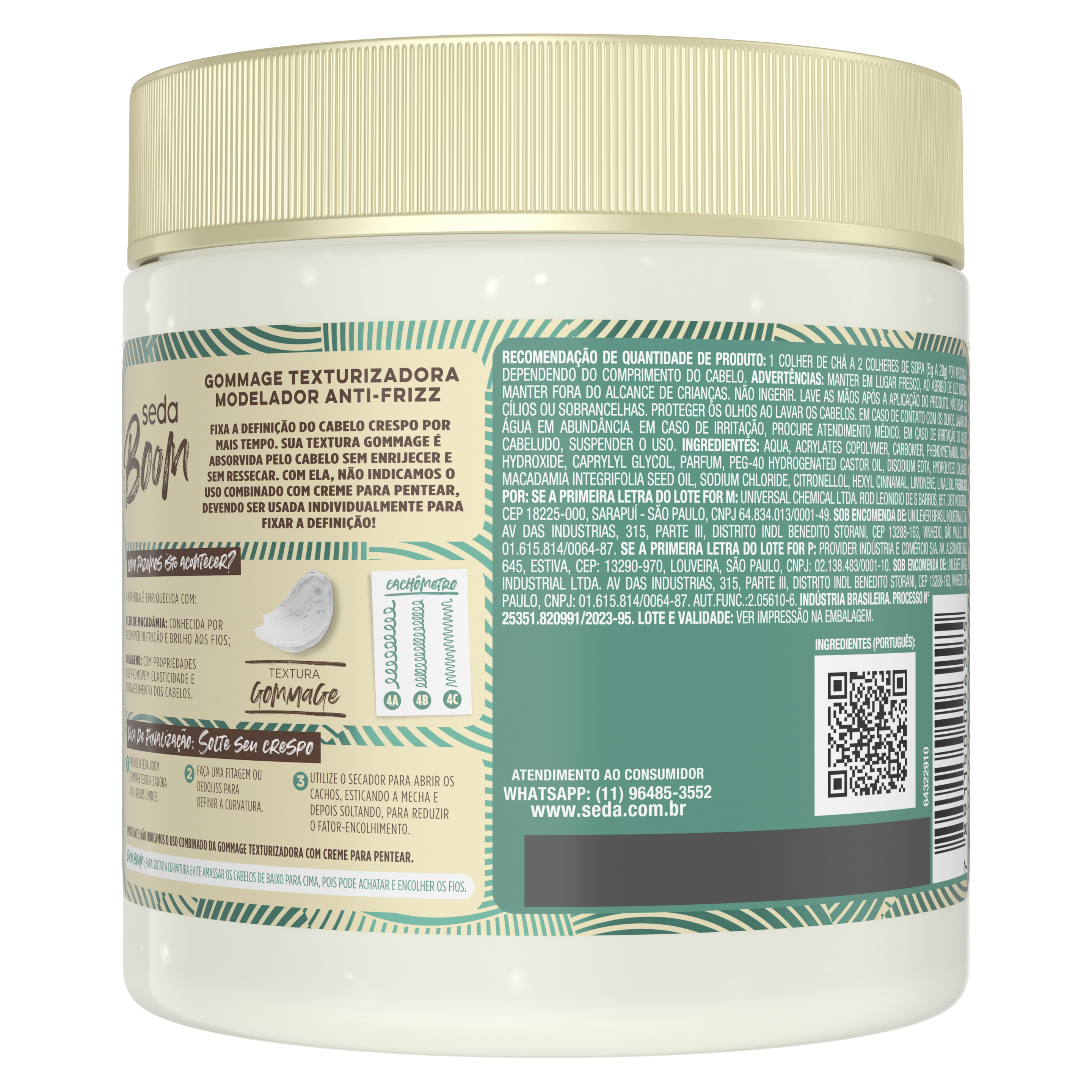 Gommage Texturizadora Seda Boom Modelador Antifrizz